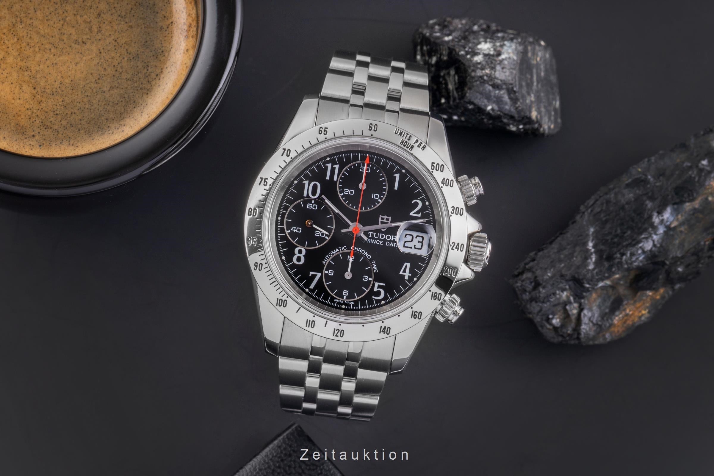 Tudor Prince Date chronographe acier automatique montre pour hommes 79280P  [2504751]