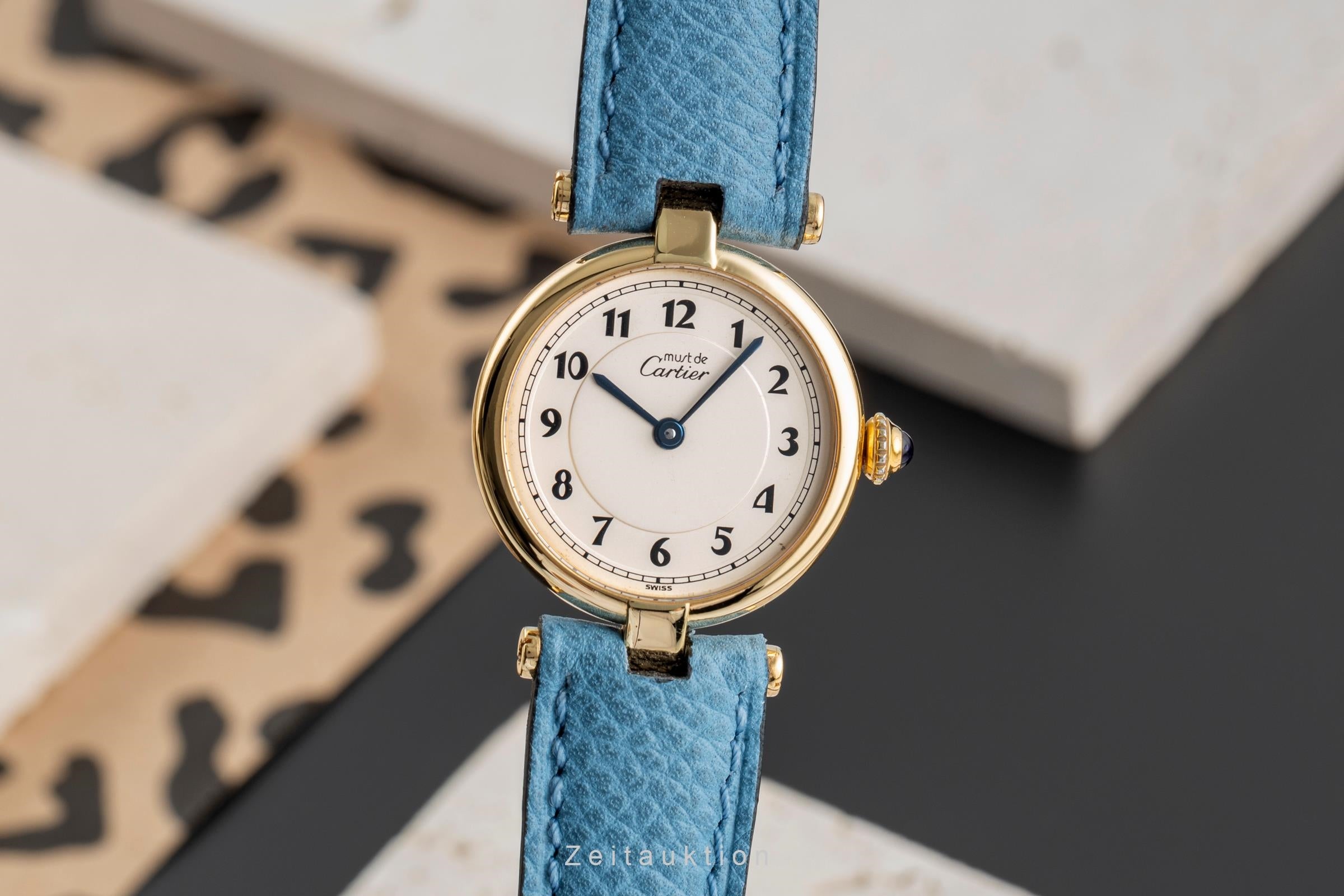 Cartier must Vendome Louis Cartier SM Vermeil 925 Silber Ref. W1002354 590004 [2504756]