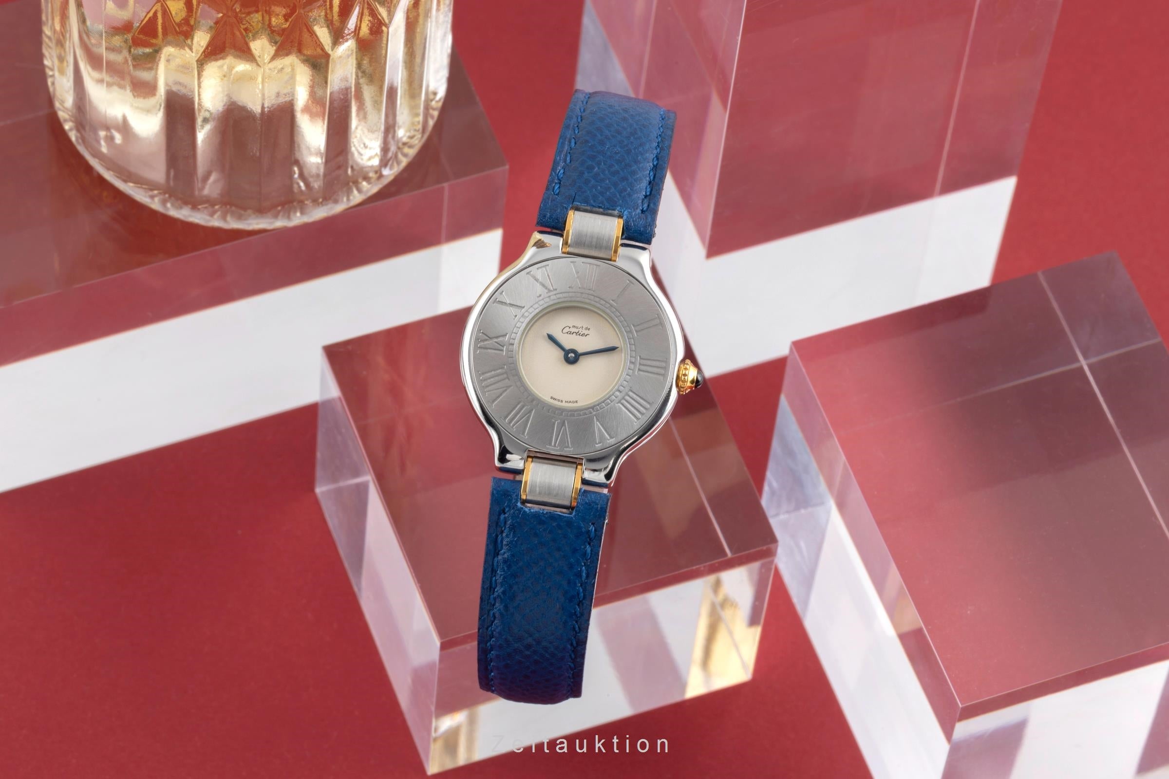 Cartier Must De Cartier 21 acero / banado en oro cuarzo reloj para damas  W10051F4  [2504757]