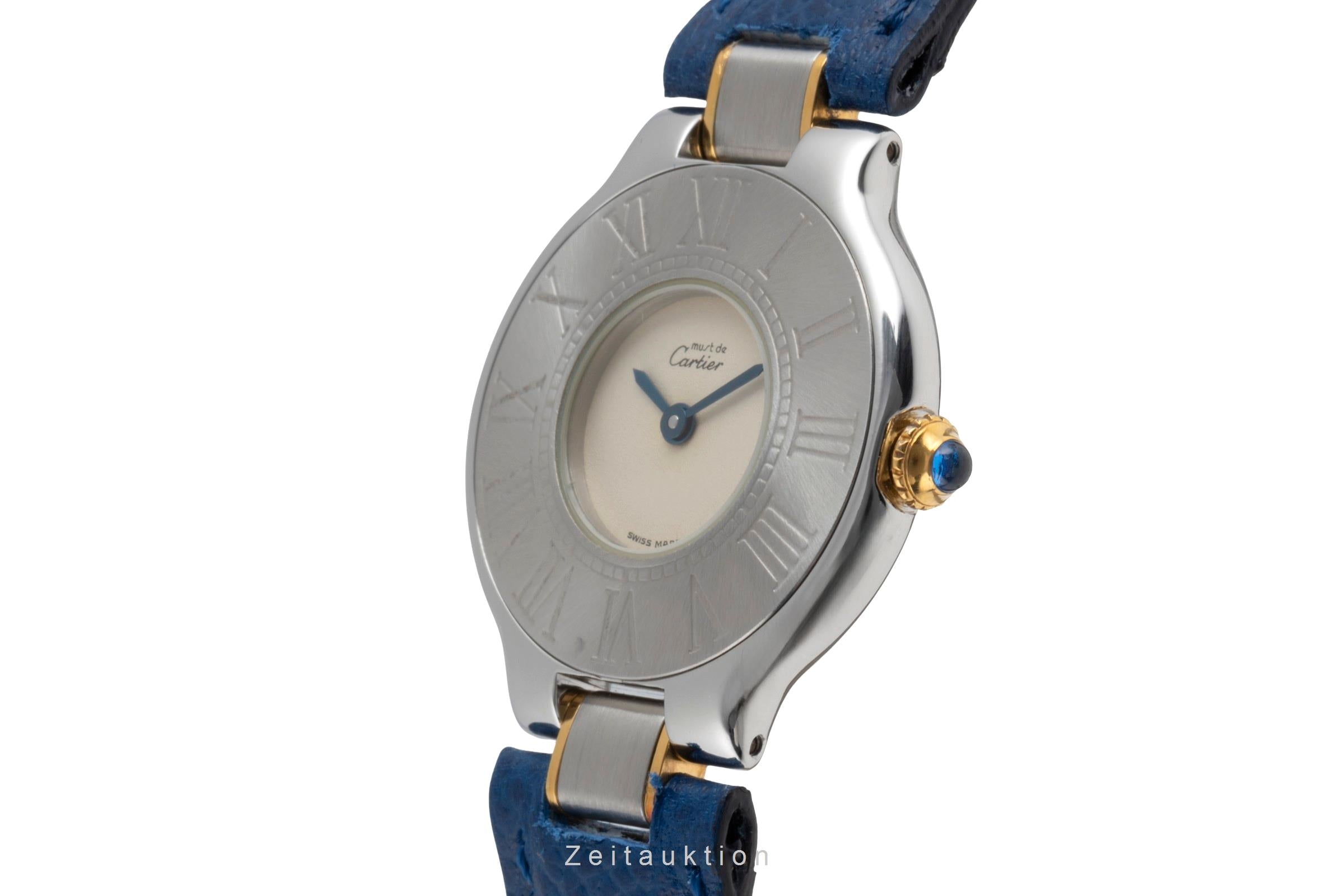 Cartier Must De Cartier 21 acero / banado en oro cuarzo reloj para damas  W10051F4  [2504757]