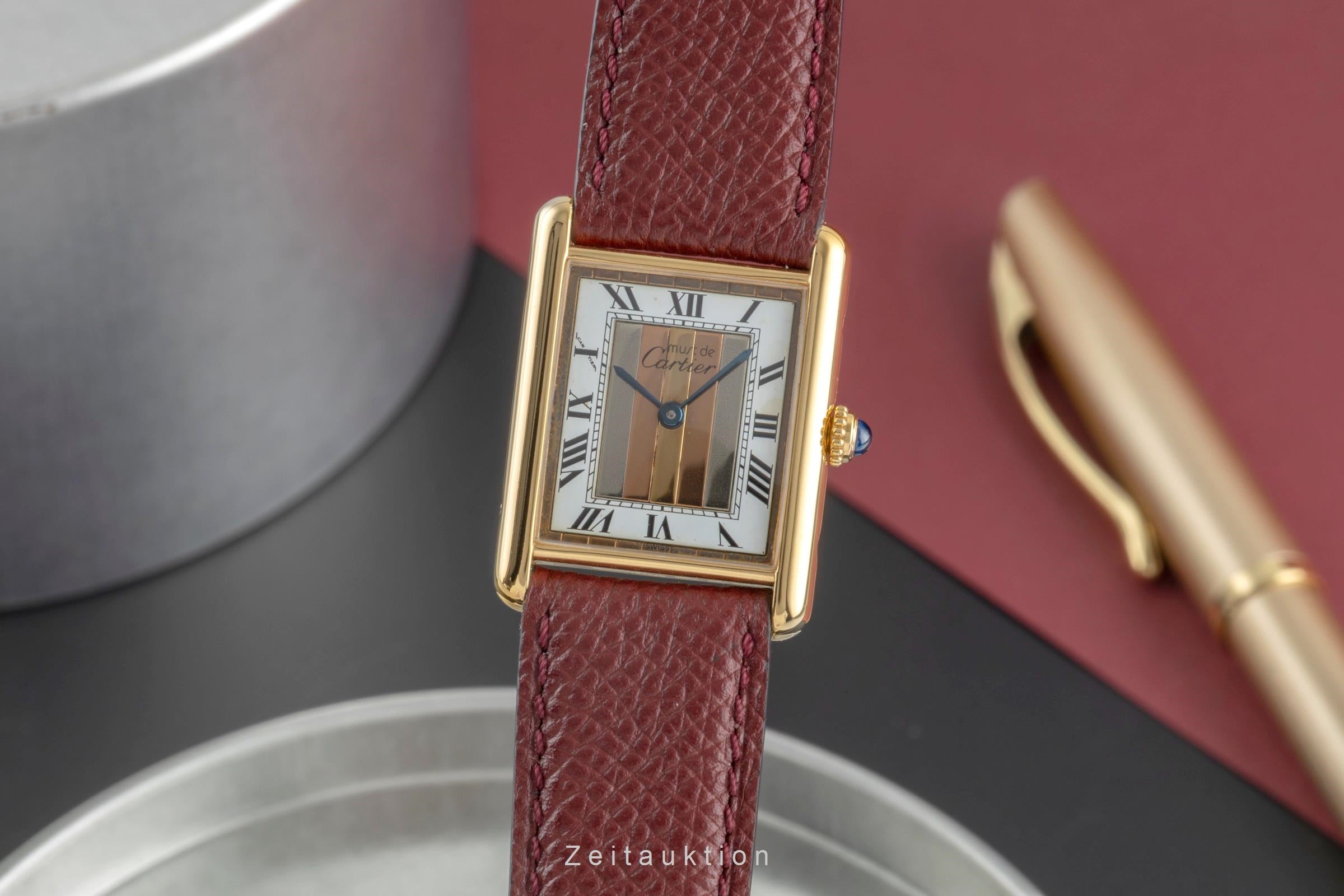 Cartier Tank argent doré quartz unisexe 590005  [2504764]