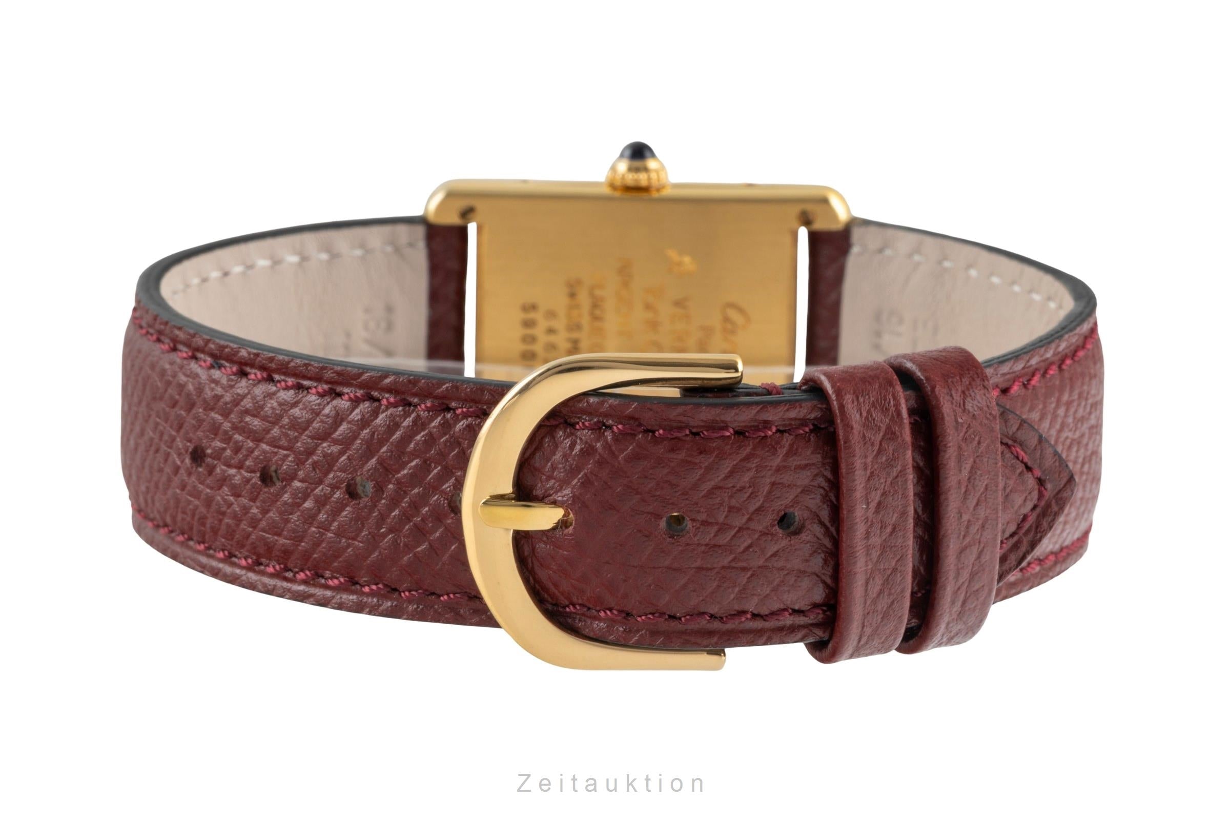 Cartier must Tank LM Trinity Dial Silber vergoldet Quarz Medium Size Ref. 590005 [2504764]