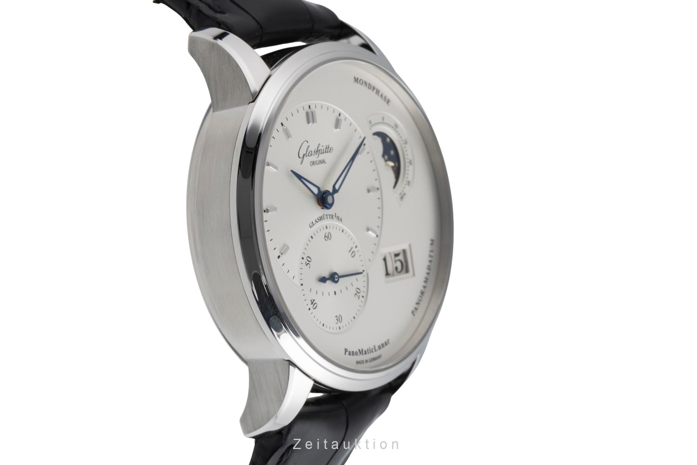 Glashütte PanoMaticLunar acier automatique montre pour hommes 1-90-02-42-32-05 LP: 11800EUR  [2504772]