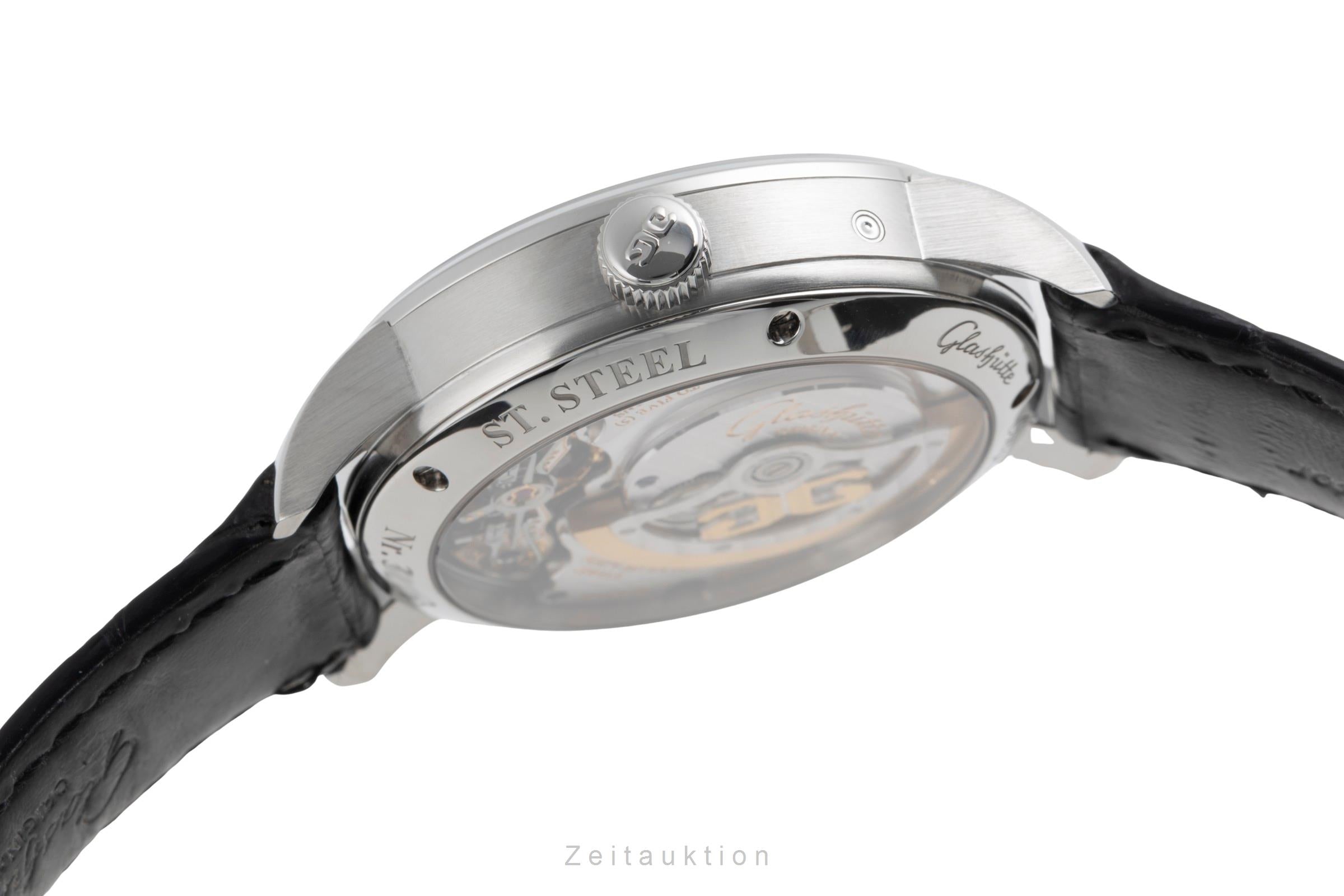 Glashütte PanoMaticLunar acier automatique montre pour hommes 1-90-02-42-32-05 LP: 11800EUR  [2504772]