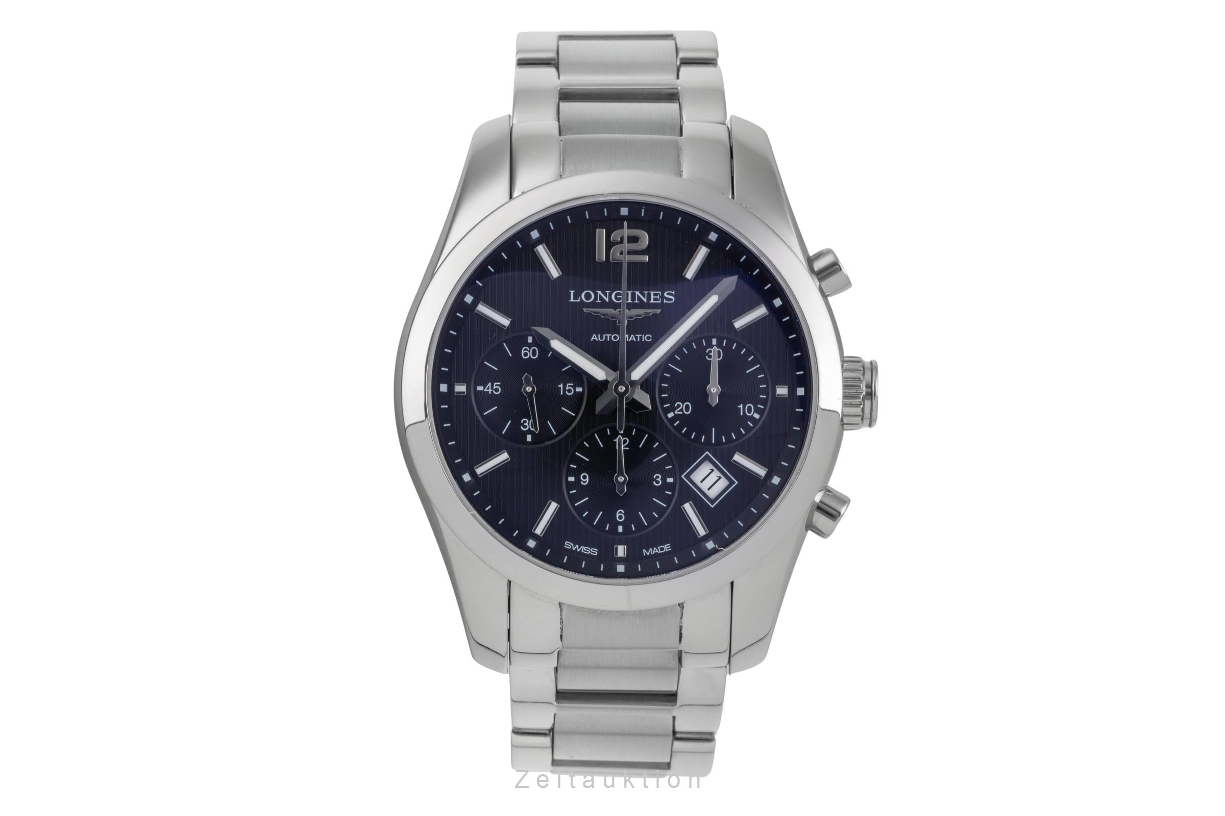 Longines Conquest chronographe acier automatique montre pour hommes L2.786.4.56.6  [2504779]