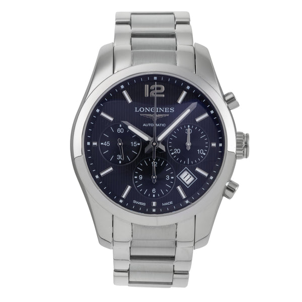 Longines Conquest chronographe acier automatique montre pour hommes L2.786.4.56.6  [2504779]