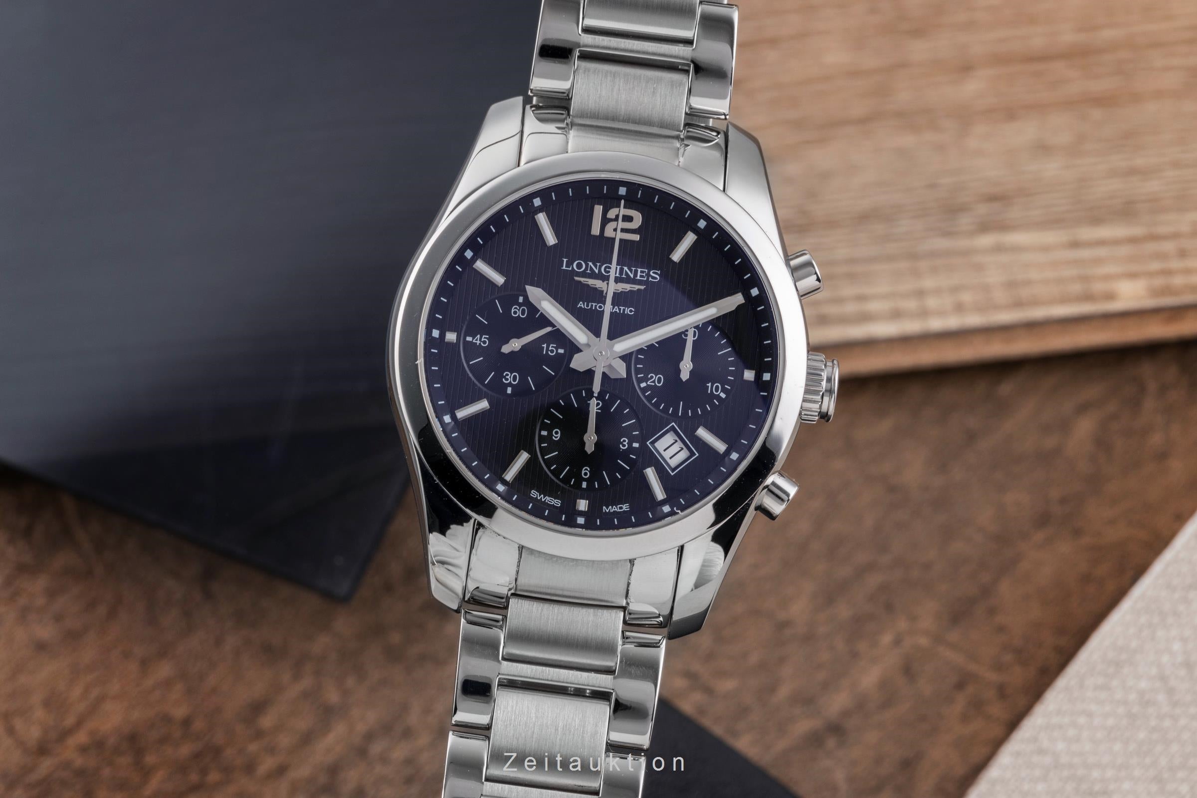Longines Conquest chronographe acier automatique montre pour hommes L2.786.4.56.6  [2504779]
