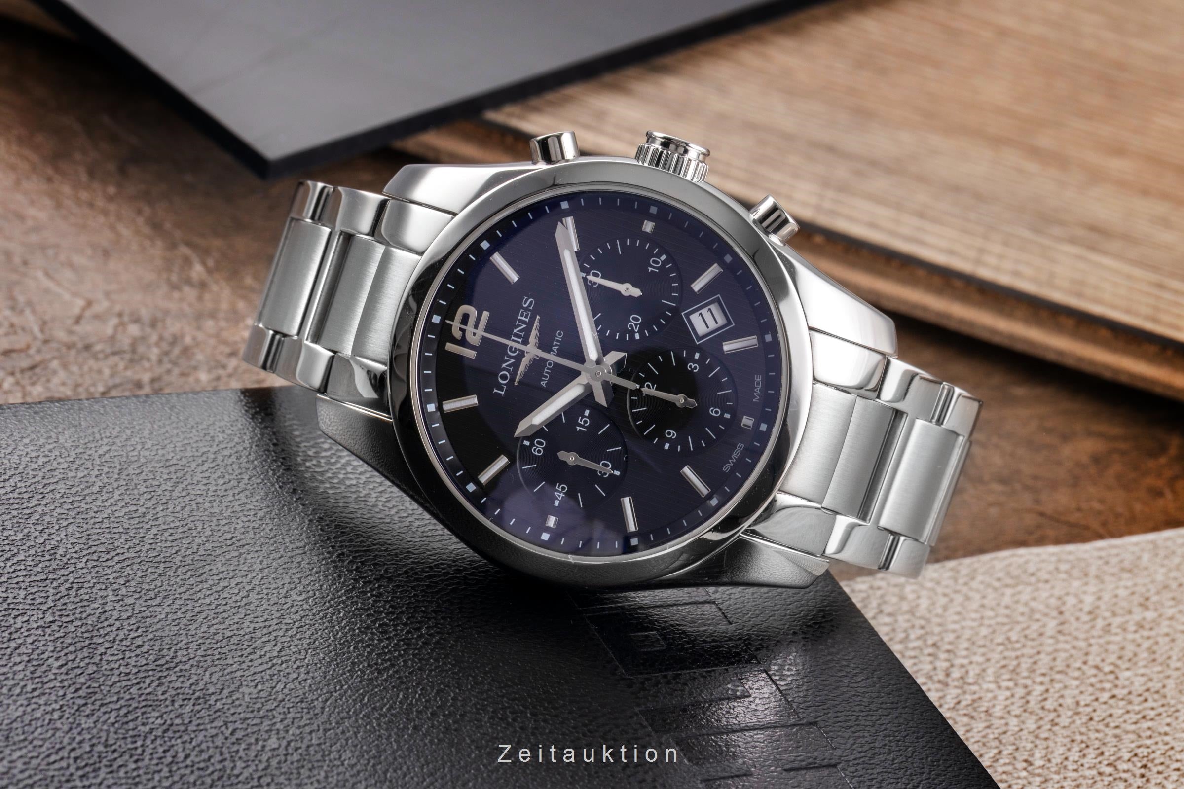 Longines Conquest chronographe acier automatique montre pour hommes L2.786.4.56.6  [2504779]