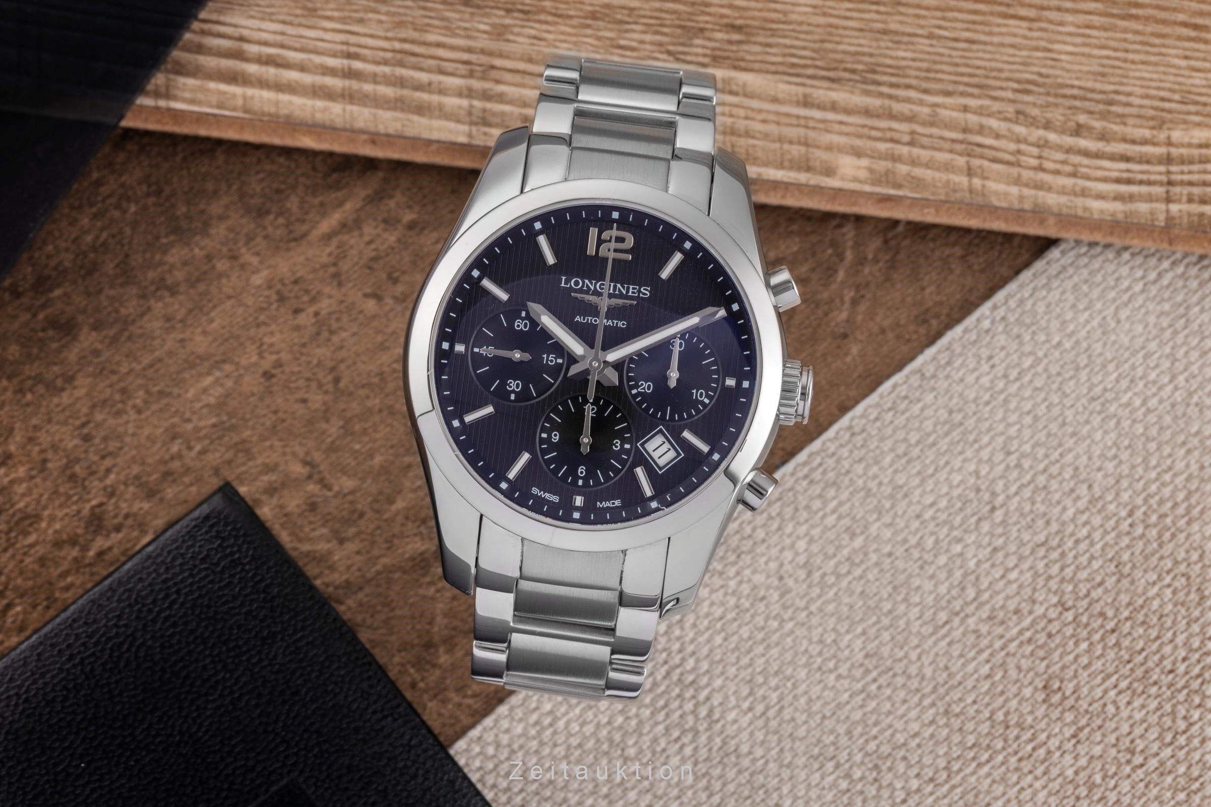 Longines Conquest chronographe acier automatique montre pour hommes L2.786.4.56.6  [2504779]