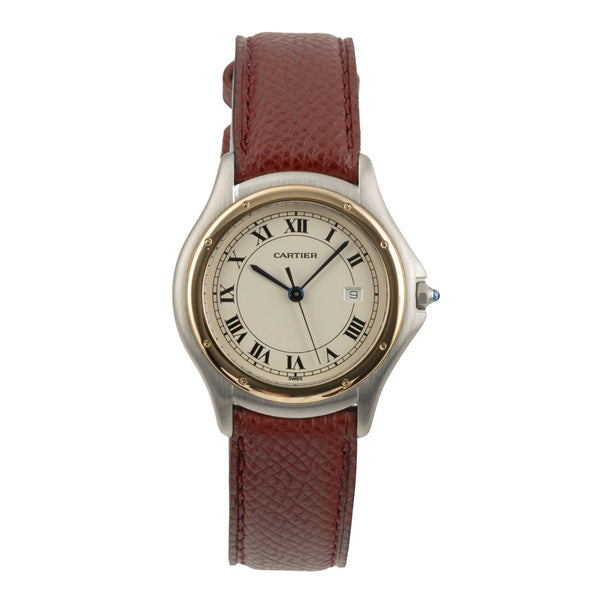 Cartier Cougar Stahl / Gold Quarz Herrenuhr Medium Size Ref. 187904  [2504784]