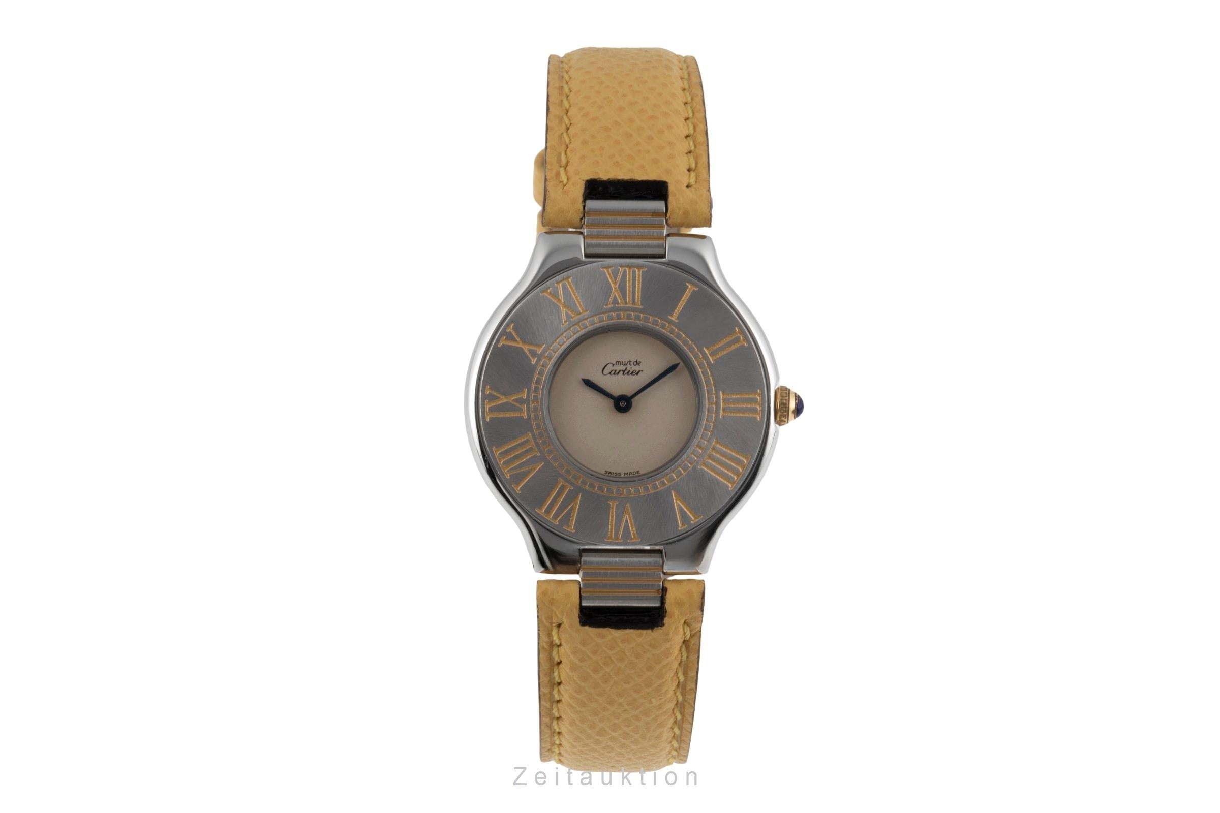 Cartier Must De Cartier 21 acero / banado en oro cuarzo reloj para damas  W1000844  [2504786]