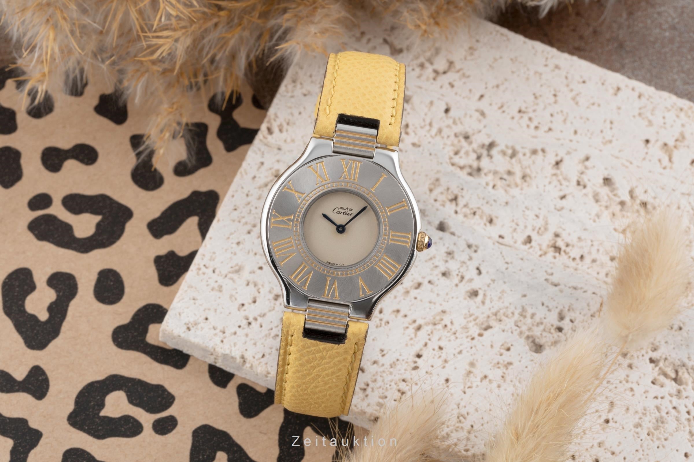 Cartier Must De Cartier 21 acero / banado en oro cuarzo reloj para damas  W1000844  [2504786]