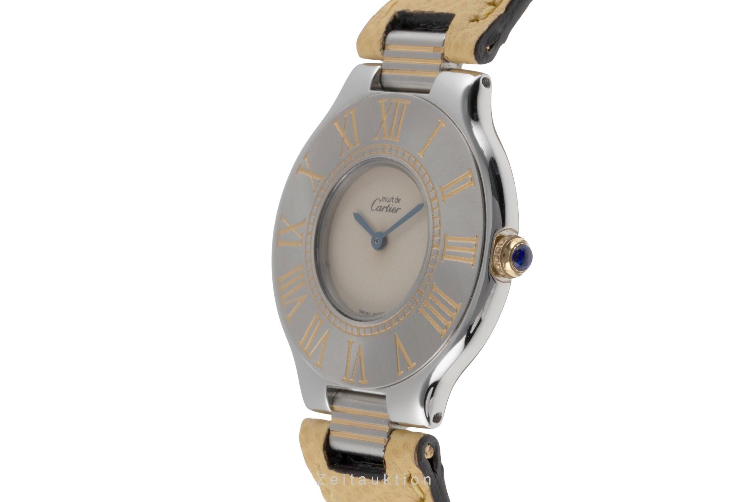 Cartier Must De Cartier 21 acero / banado en oro cuarzo reloj para damas  W1000844  [2504786]