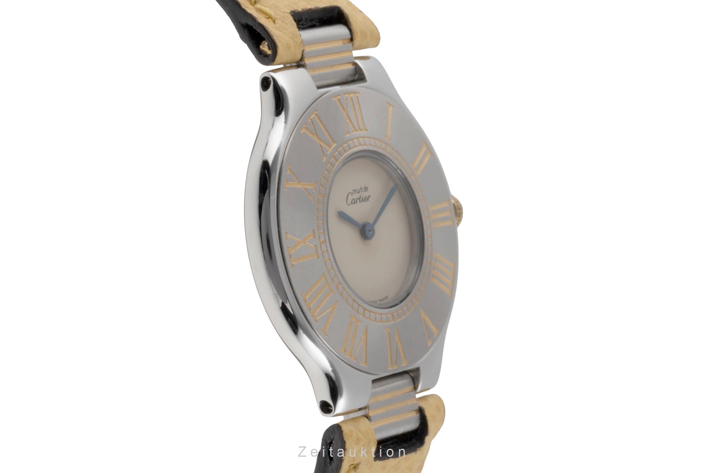 Cartier Must De Cartier 21 acero / banado en oro cuarzo reloj para damas  W1000844  [2504786]
