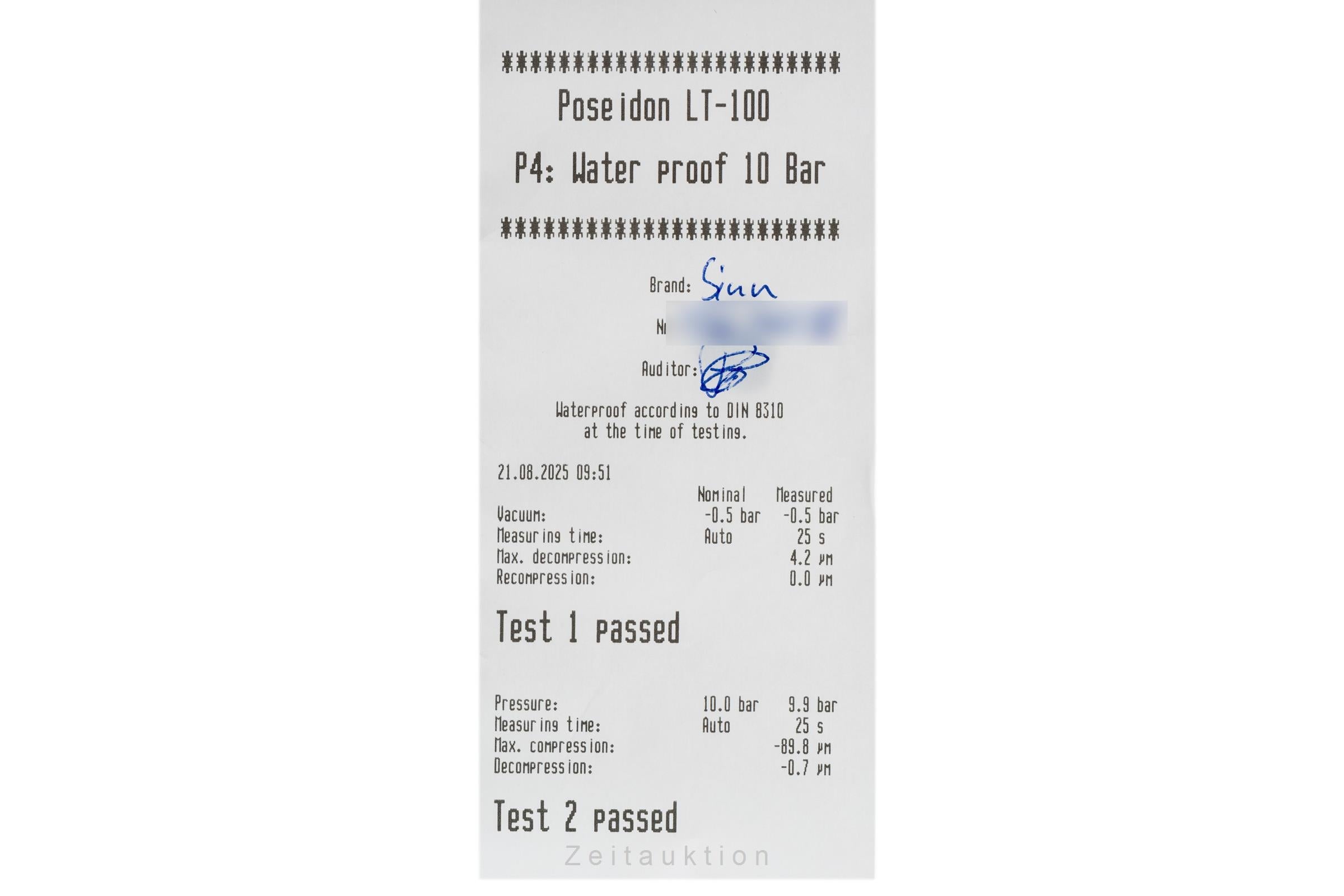 Sinn 556 acero automático reloj para caballeros 556A  [2504793]