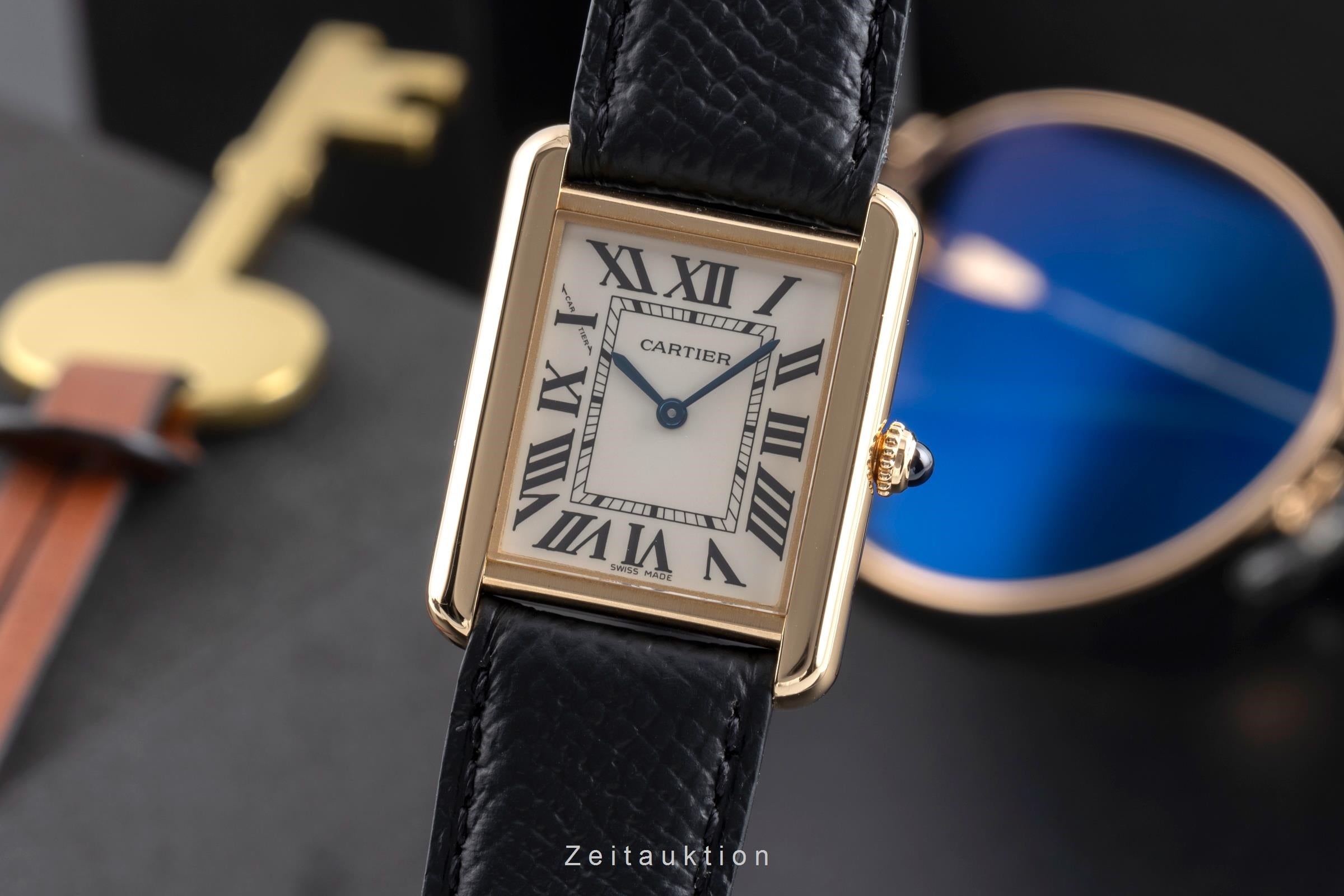 Cartier Tank Solo Lady SM 18k (0,750) Gold Lady Damenuhr Ref. W5200002 3168 B&P [2504800]