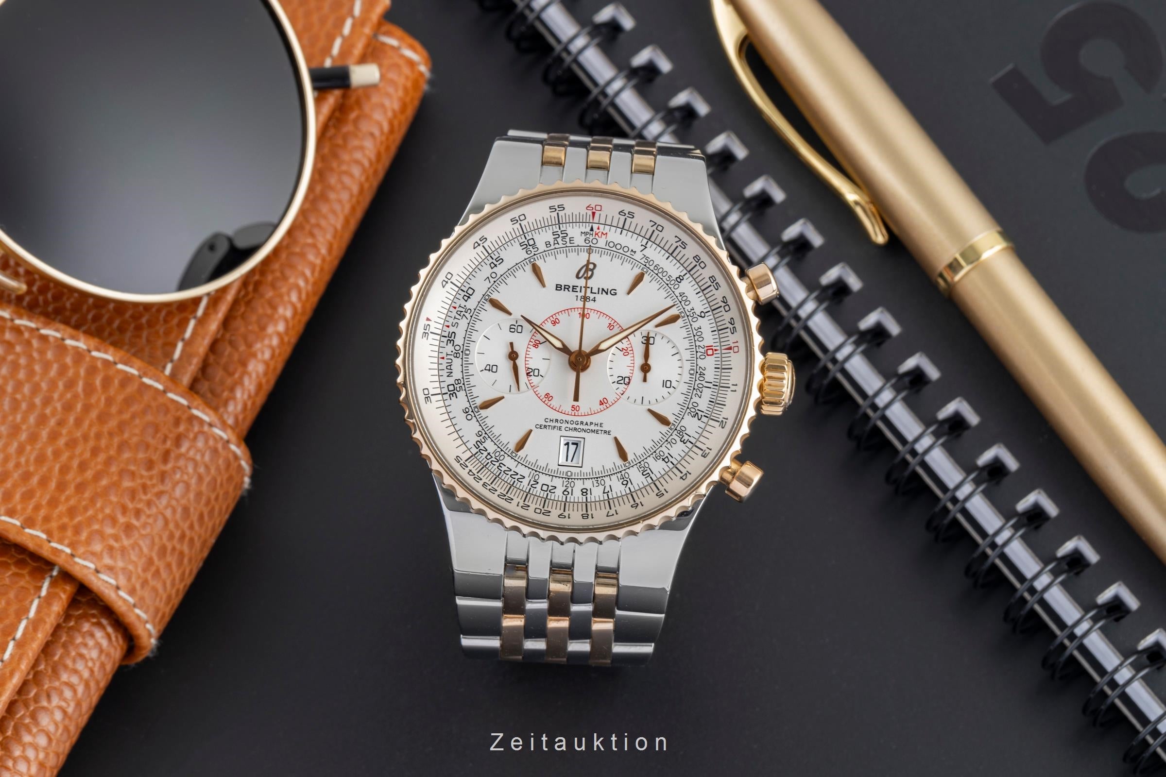 Breitling Montbrillant cronógrafo acero / oro automático reloj para caballeros C23340  [2504807]
