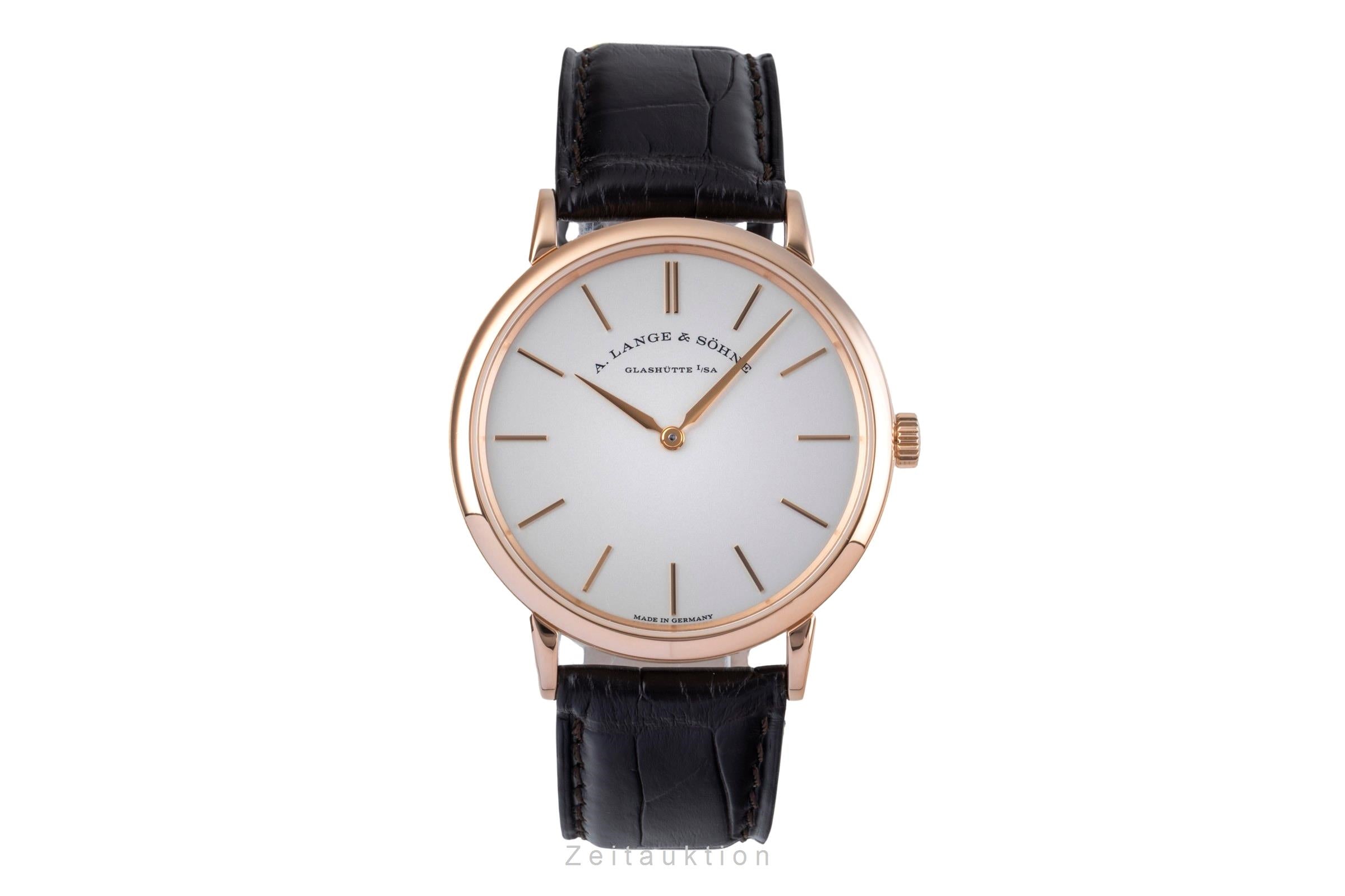 A. Lange & Söhne Saxonia or rouge 18 ct à remontage manuel montre pour hommes 201.033  [2504808]