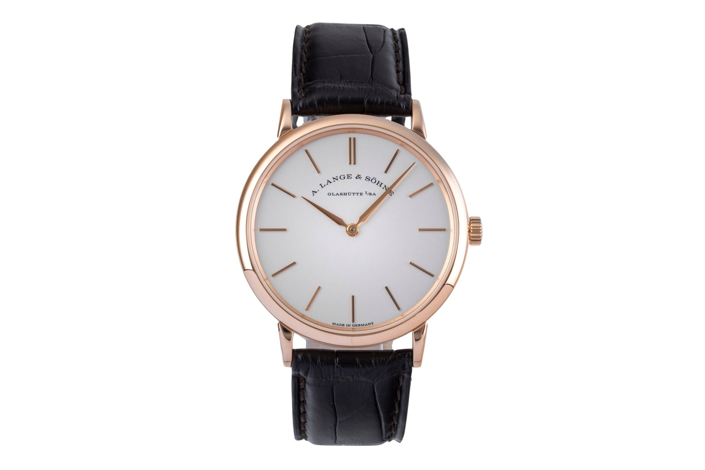 A. Lange & Söhne Saxonia or rouge 18 ct à remontage manuel montre pour hommes 201.033  [2504808]