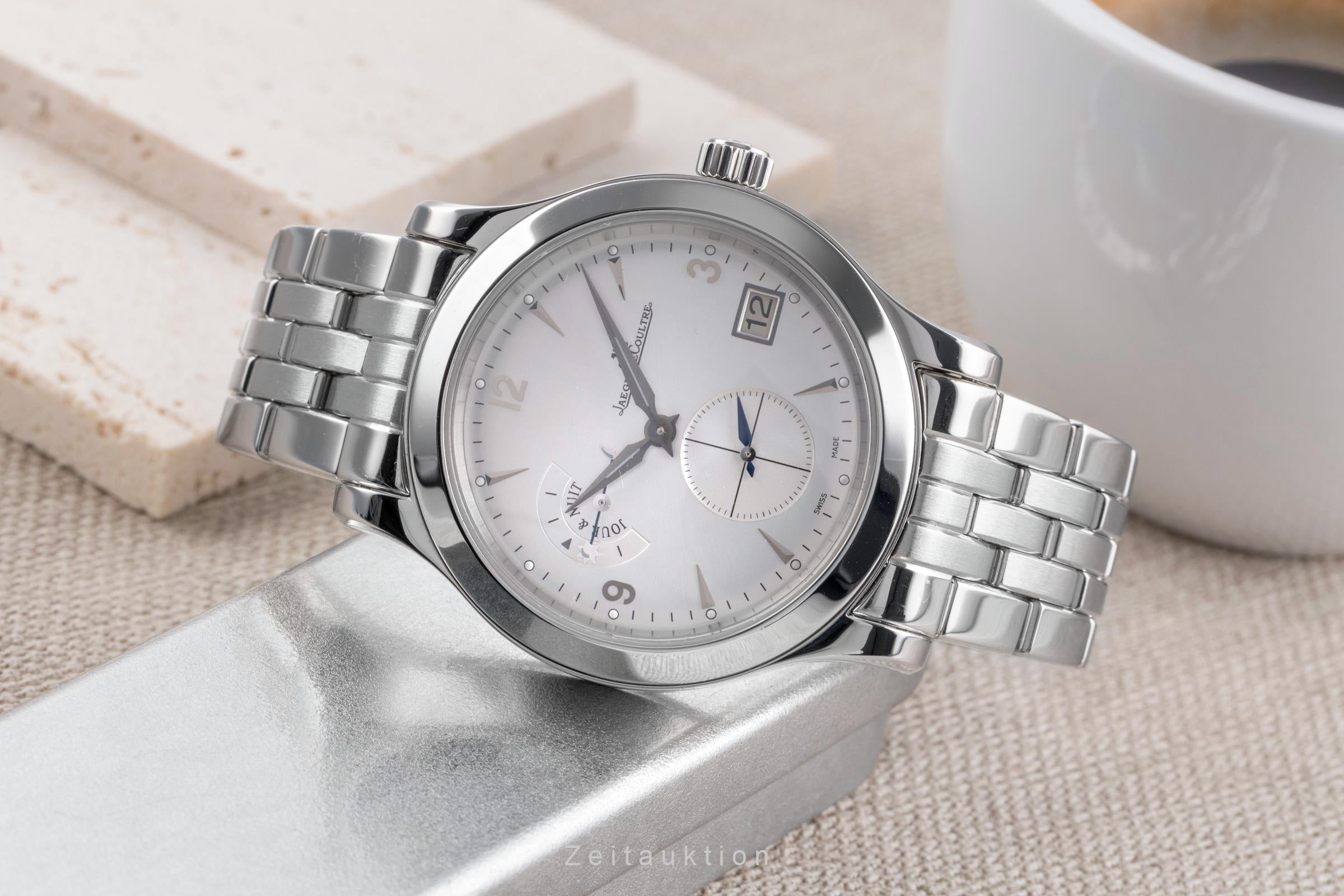 Jaeger LeCoultre Master Hometime steel automatic men's watch 147.8.05.S  [2504816]