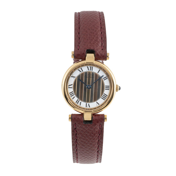 Cartier Vendome plata banada en oro cuarzo reloj para damas  84978213  [2504822]