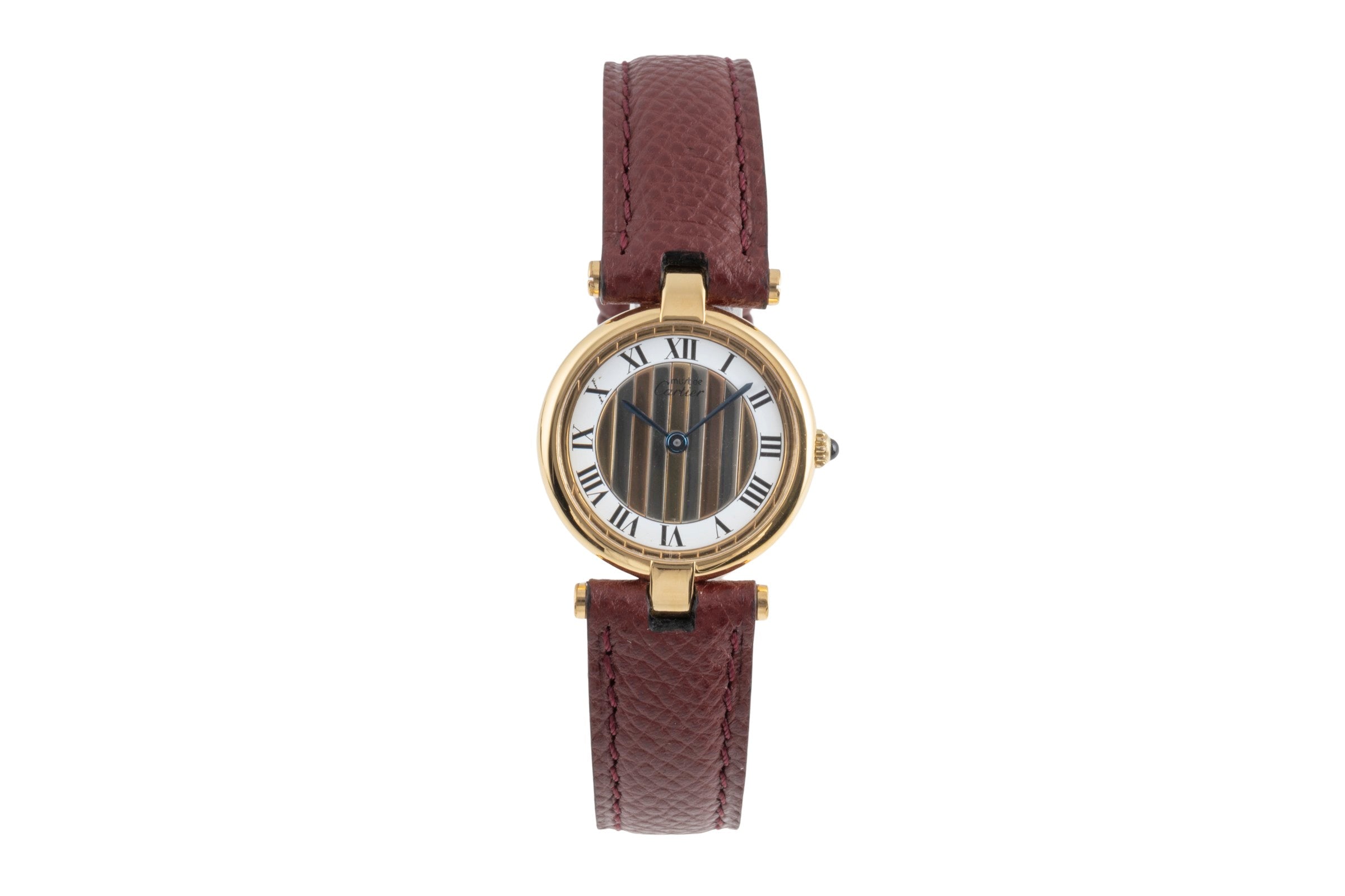 Cartier Vendome argent doré quartz montre pour femmes 84978213  [2504822]