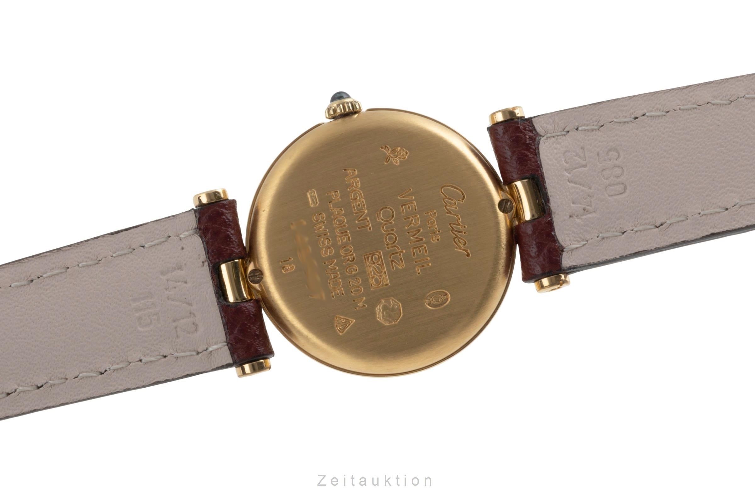 Cartier Vendome plata banada en oro cuarzo reloj para damas  84978213  [2504822]