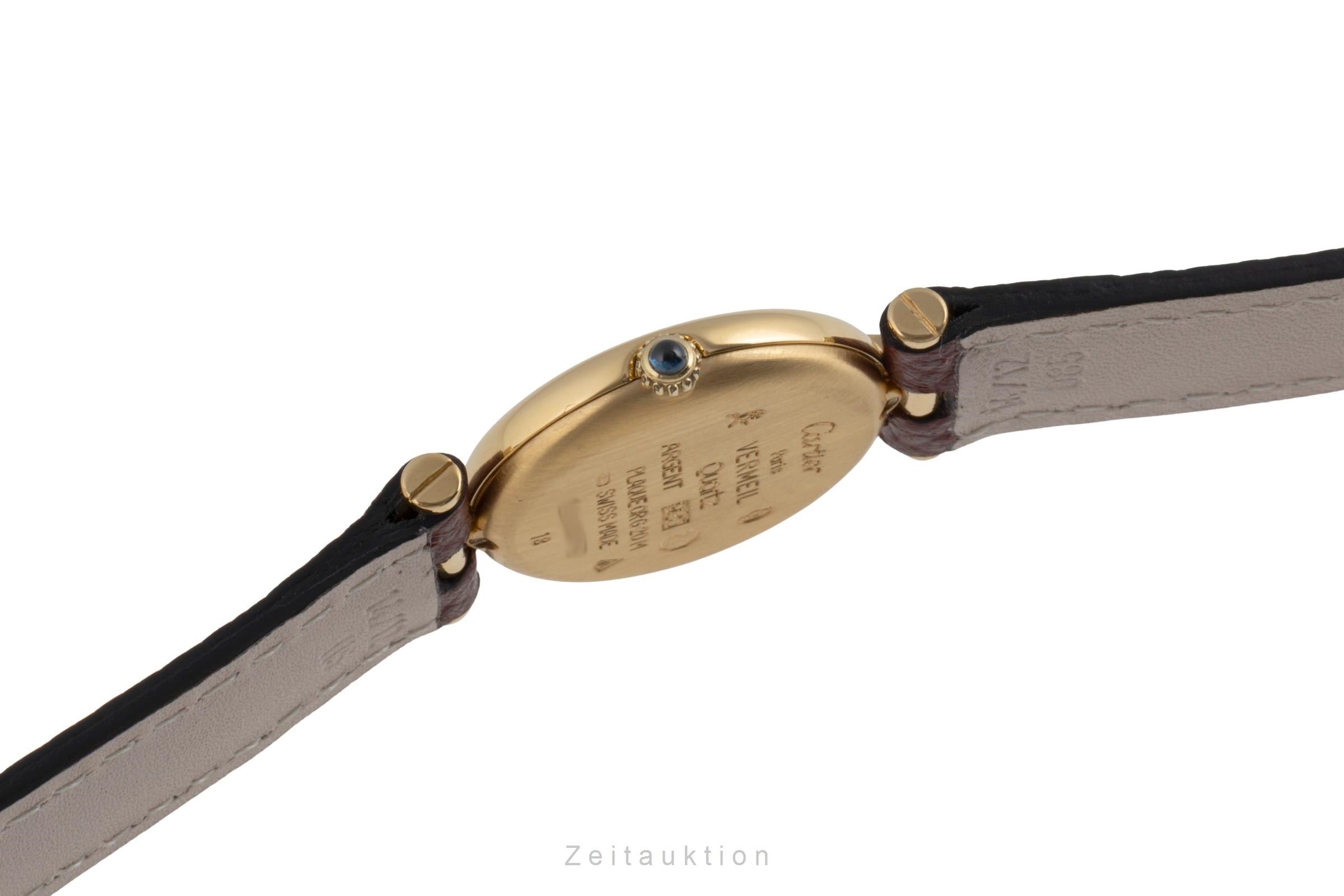 Cartier Vendome plata banada en oro cuarzo reloj para damas  84978213  [2504822]