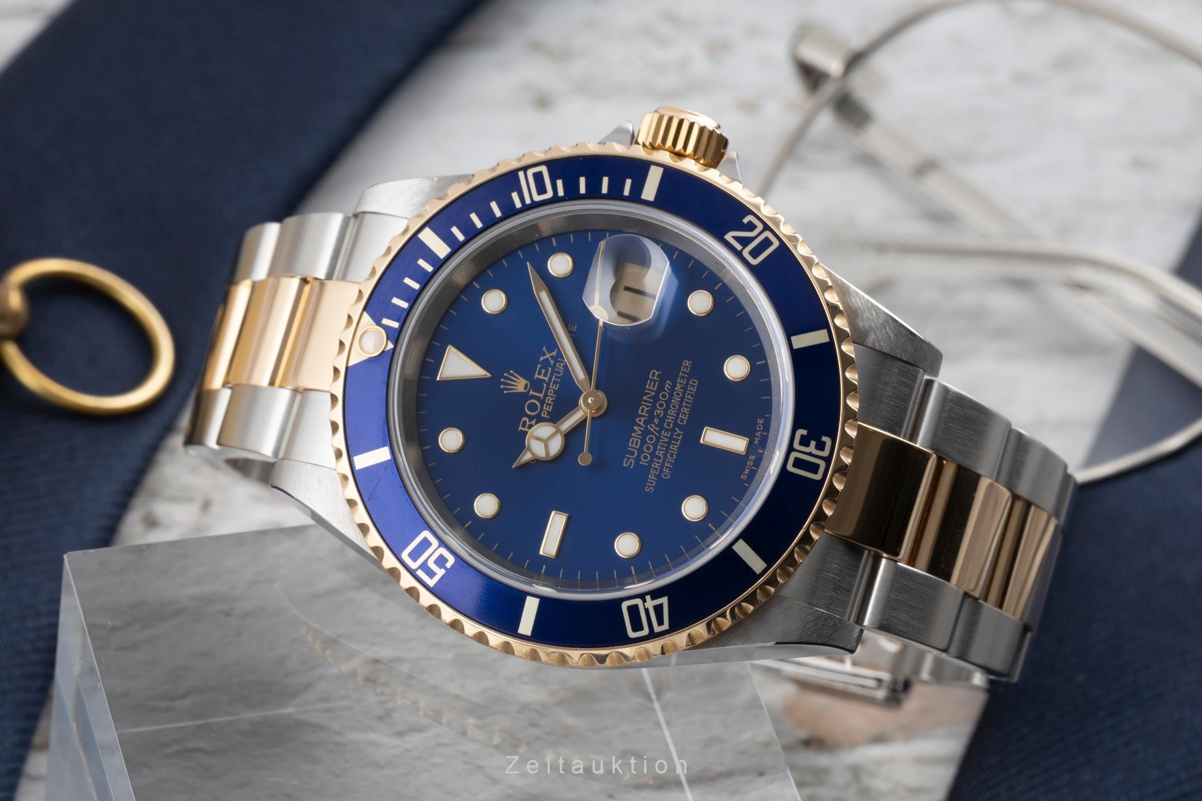 Rolex Submariner Stahl / Gold Herrenuhr Oyster Perpetual Ref. 16613T F-Serie  [2504842]