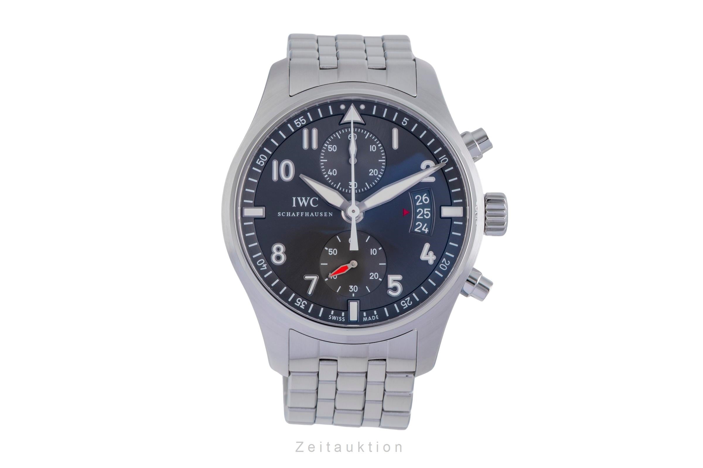 IWC Spitfire cronógrafo acero automático reloj para caballeros IW387804 LP: 8800EUR  [2504843]