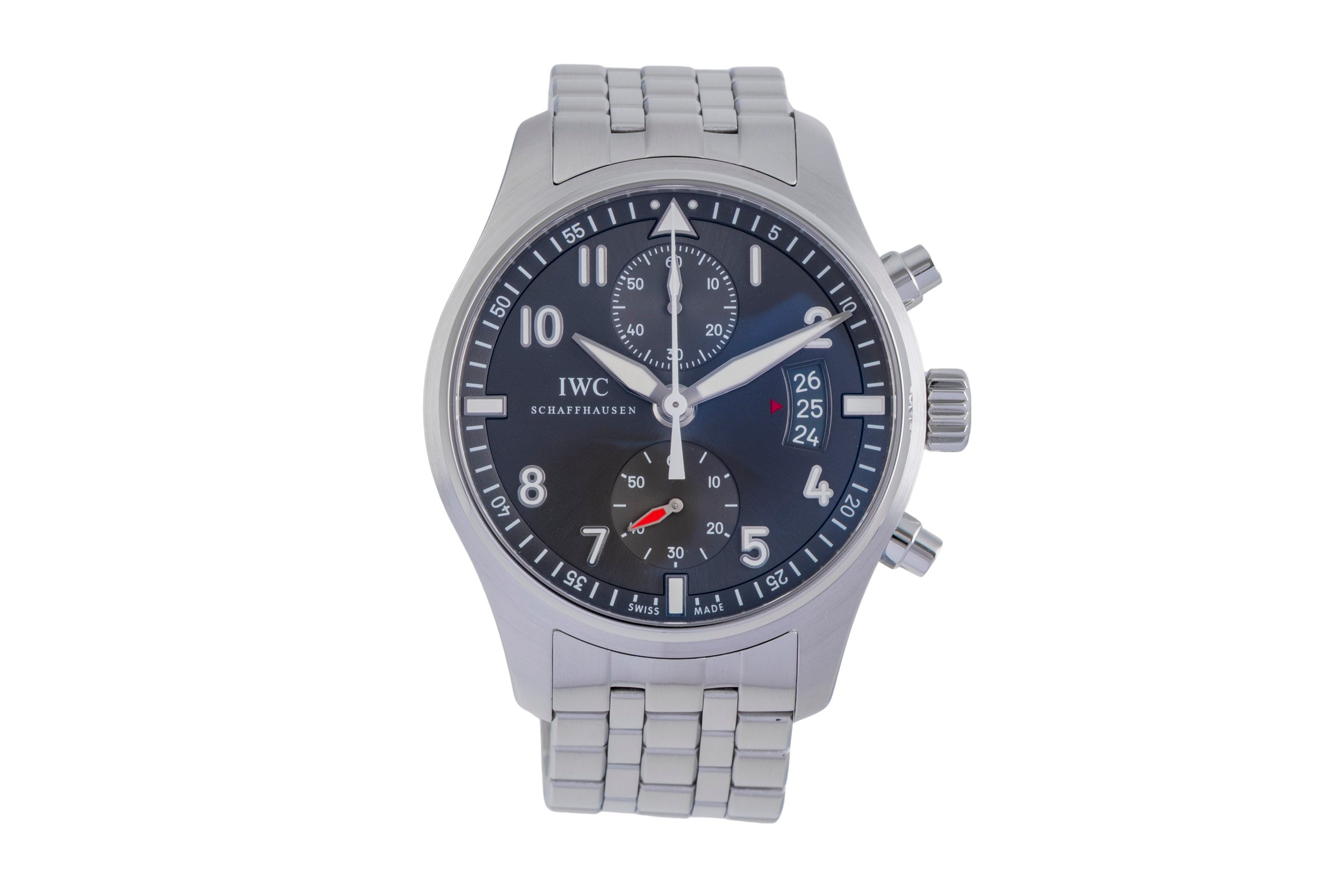 IWC Fliegeruhr Spitfire Chronograph Stahl Automatik Ref. IW387804 Papiere [2504843]