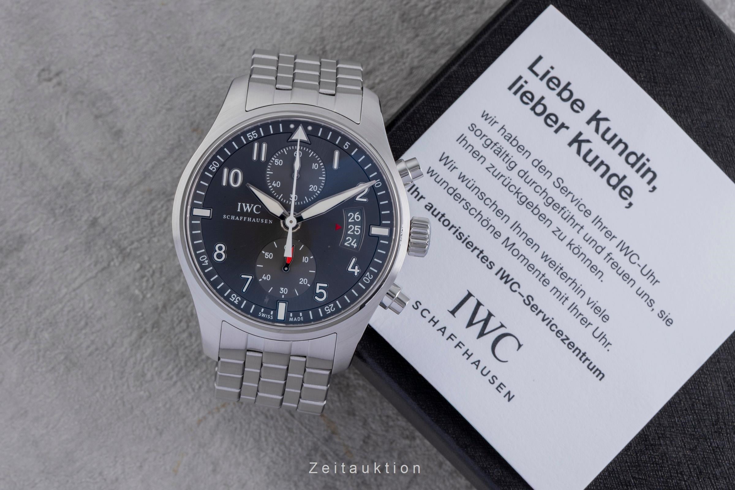 IWC Spitfire cronógrafo acero automático reloj para caballeros IW387804 LP: 8800EUR  [2504843]