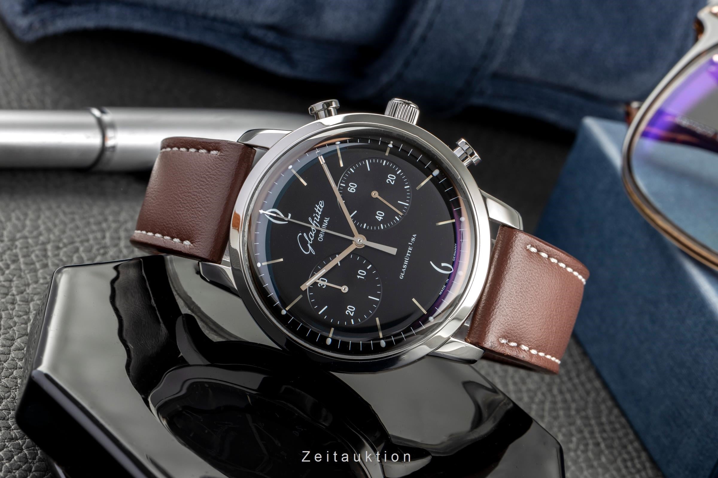 Glashütte Senator Sixties cronógrafo acero automático reloj para caballeros 1-39-34-02-22-04  [2504844]