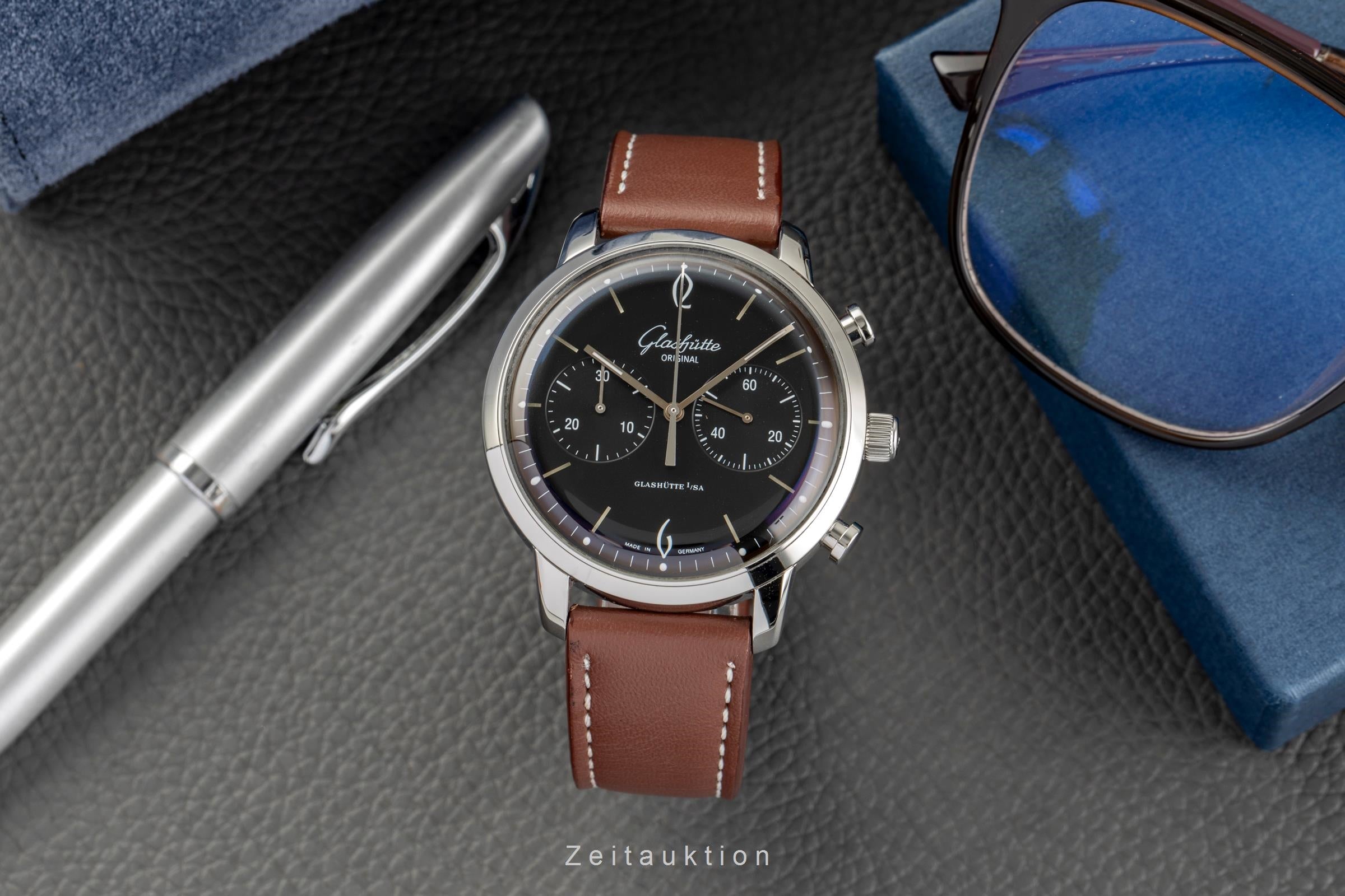 Glashütte Senator Sixties cronógrafo acero automático reloj para caballeros 1-39-34-02-22-04  [2504844]