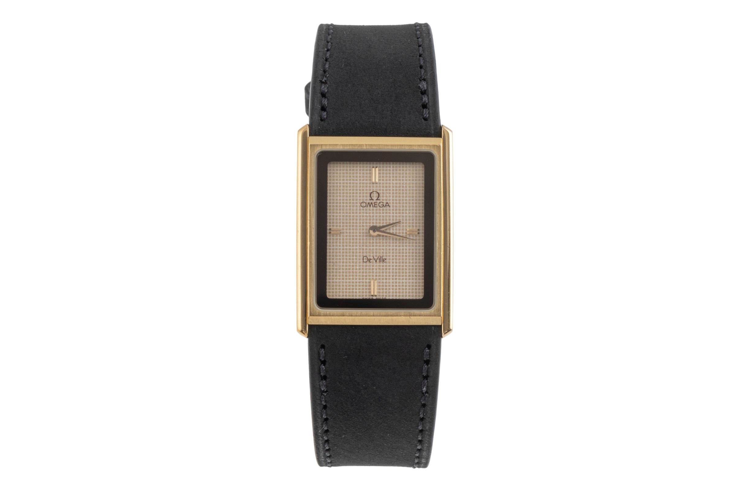 Omega De Ville gilt / steel quartz men's watch 191.0186 Vintage  [2504851]