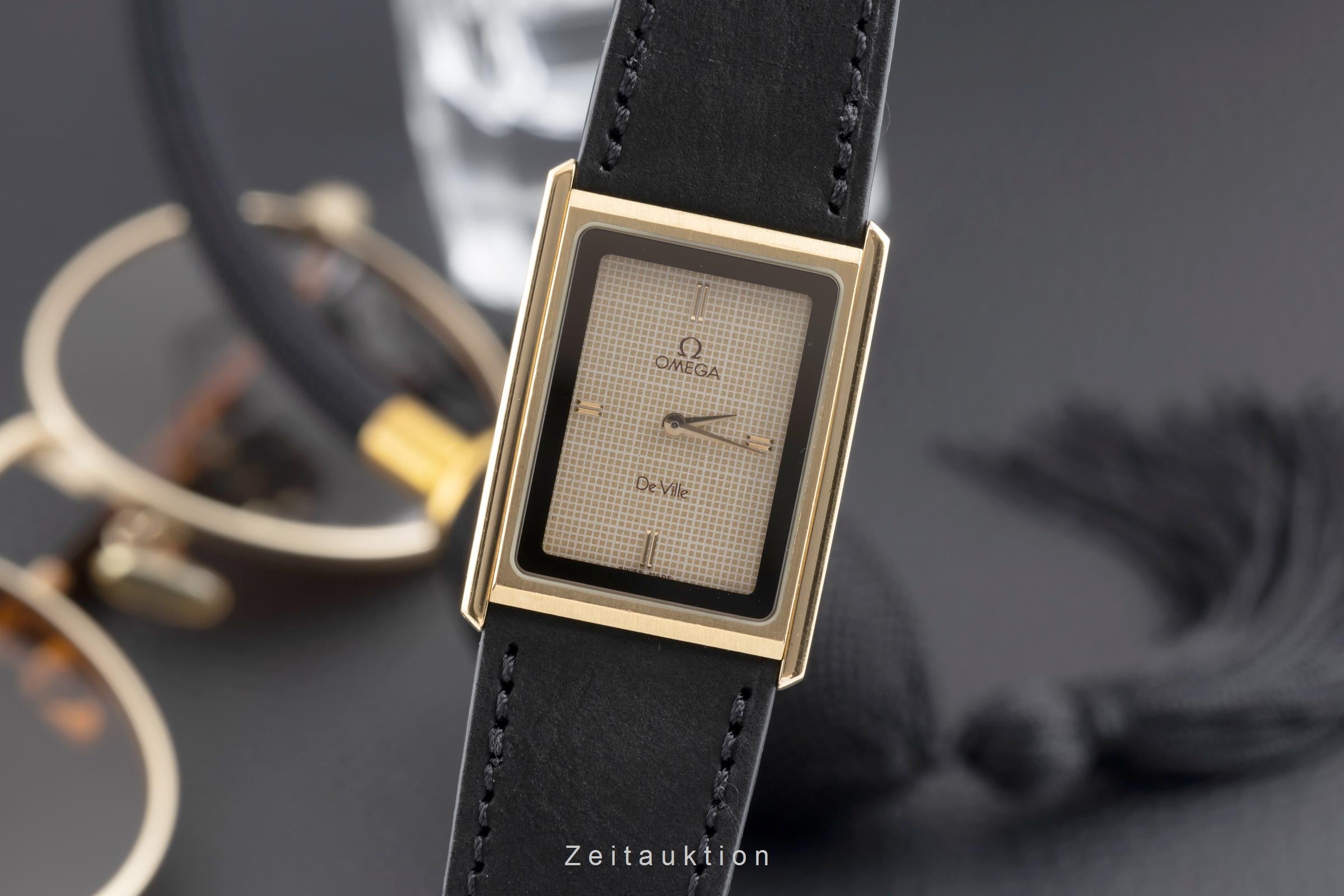 Omega De Ville gilt / steel quartz men's watch 191.0186 Vintage  [2504851]