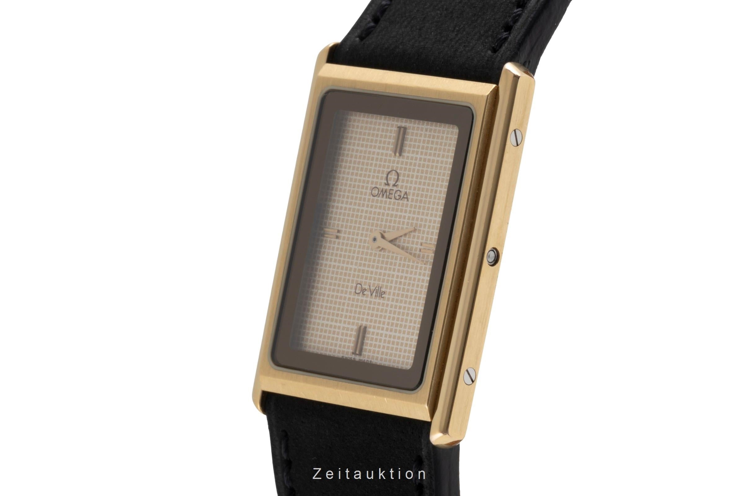 Omega De Ville gilt / steel quartz men's watch 191.0186 Vintage  [2504851]