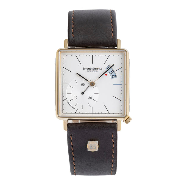 Bruno Söhnle Glashütte Rondo III Big acero / banado en oro cuarzo reloj para caballeros 17-33072-241  [2504856]