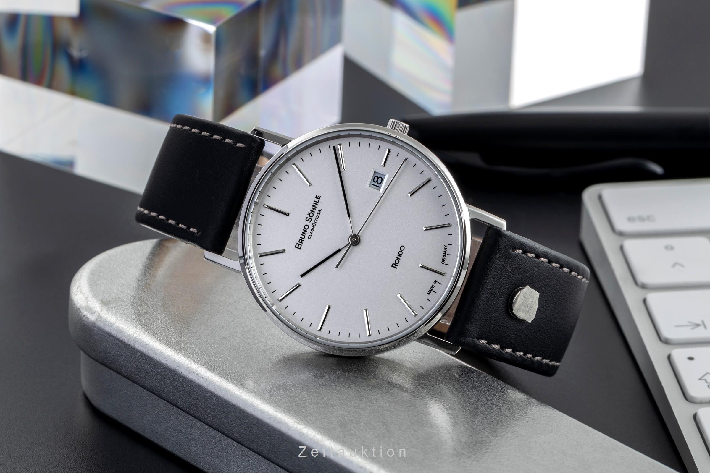 Bruno Söhnle Glashütte Rondo acier quartz montre pour hommes 17-13105-241  [2504858]