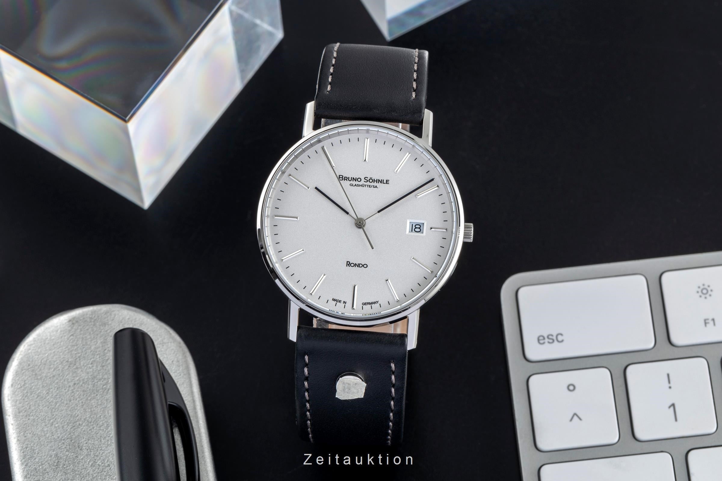 Bruno Söhnle Glashütte Rondo acier quartz montre pour hommes 17-13105-241  [2504858]