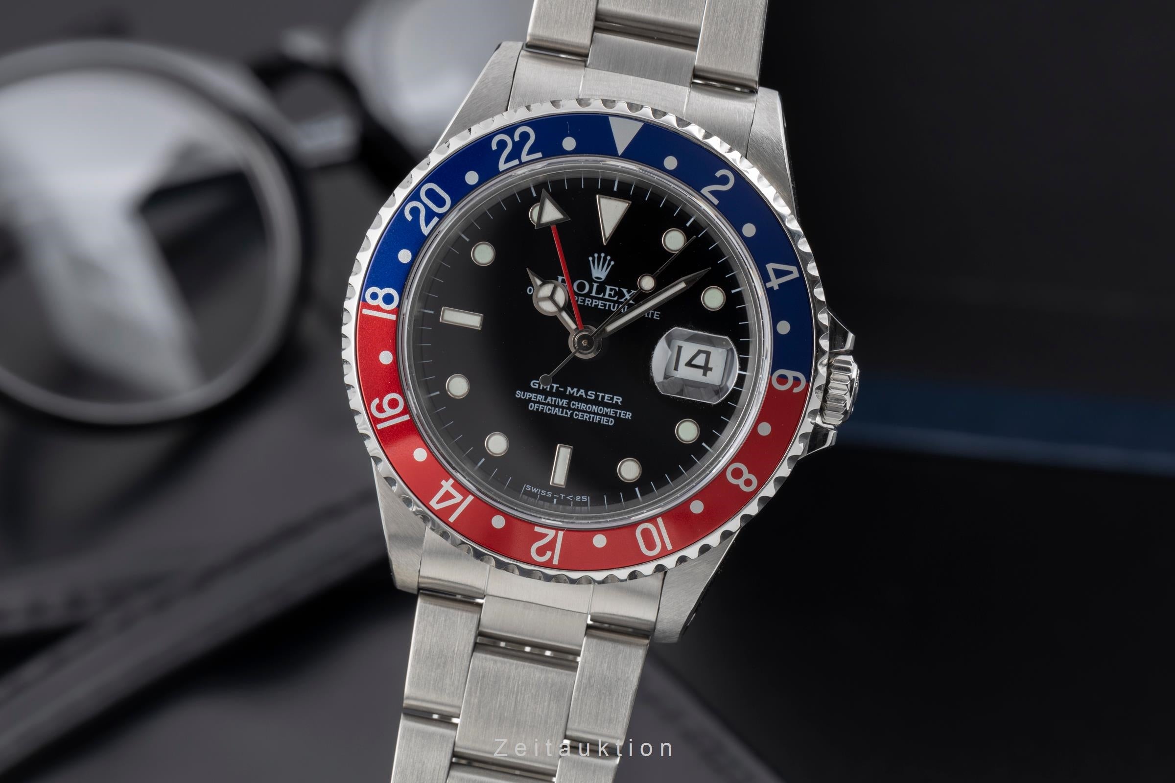 Rolex GMT Master Pepsi Automatik Stahl Herrenuhr Oyster Perpetual Ref. 16700  [2504868]