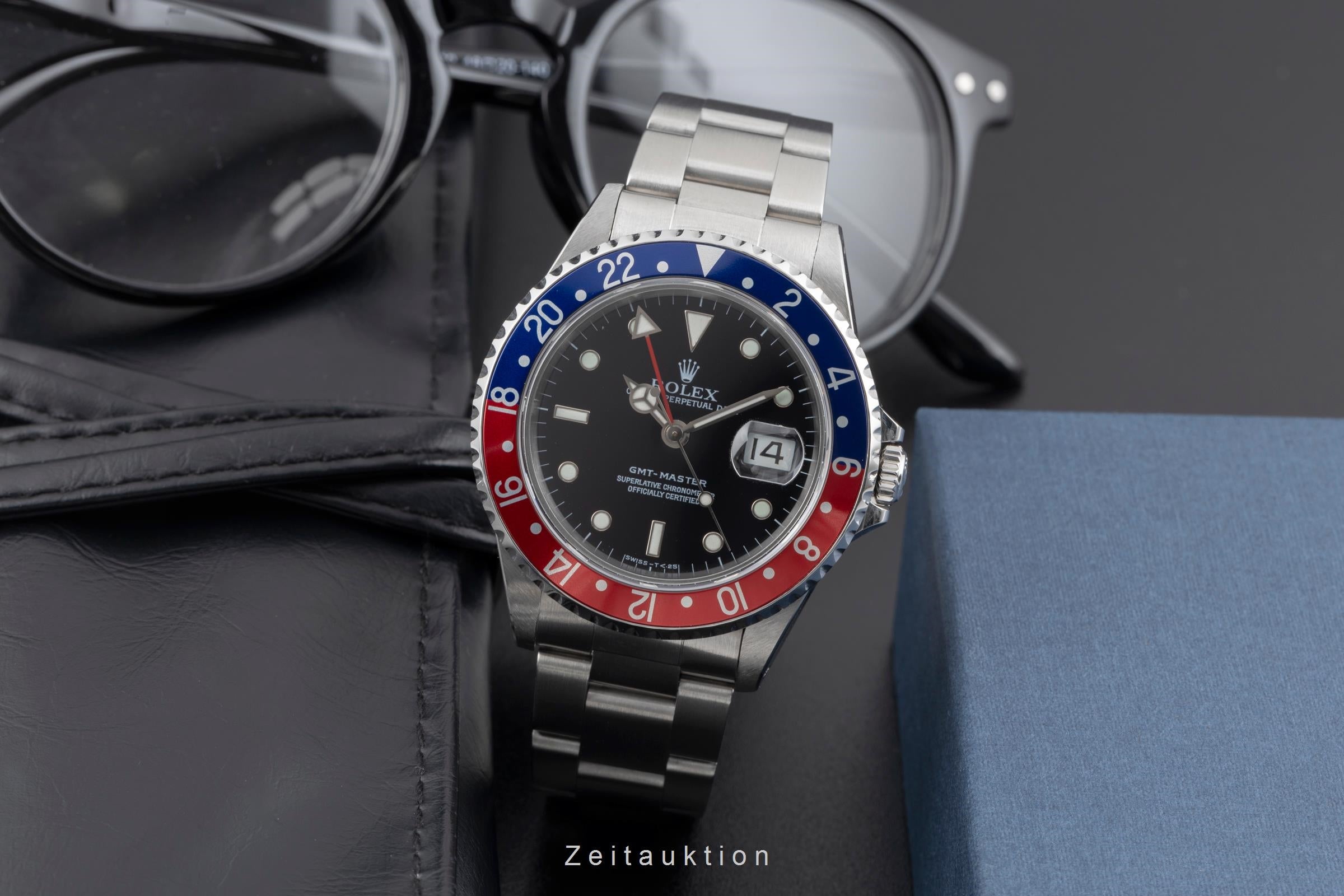Rolex GMT Master Pepsi Automatik Stahl Herrenuhr Oyster Perpetual Ref. 16700  [2504868]