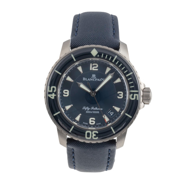 Blancpain Fifty Fathoms titane  automatique montre pour hommes 5015 12B40 O52A LP: 17500EUR  [2504871]