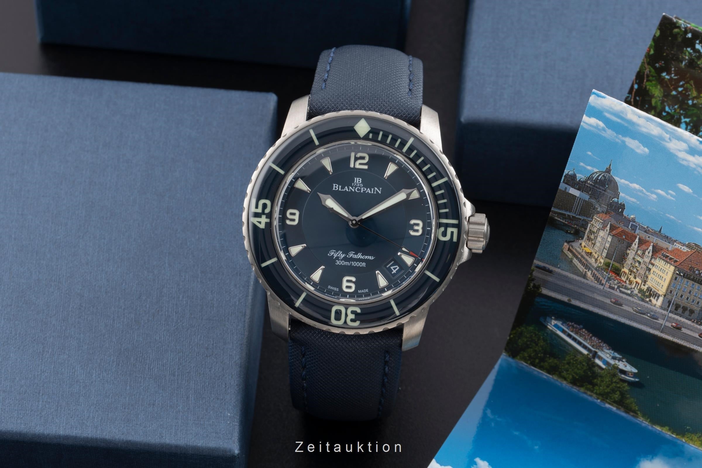 Blancpain Fifty Fathoms titane  automatique montre pour hommes 5015 12B40 O52A LP: 17500EUR  [2504871]