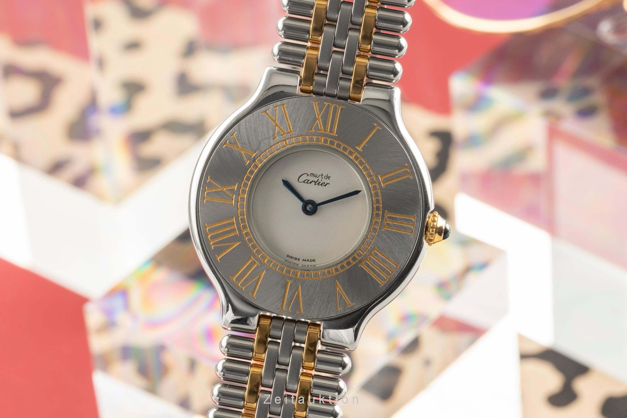 Cartier Must De Cartier 21 gilt steel quartz Ref