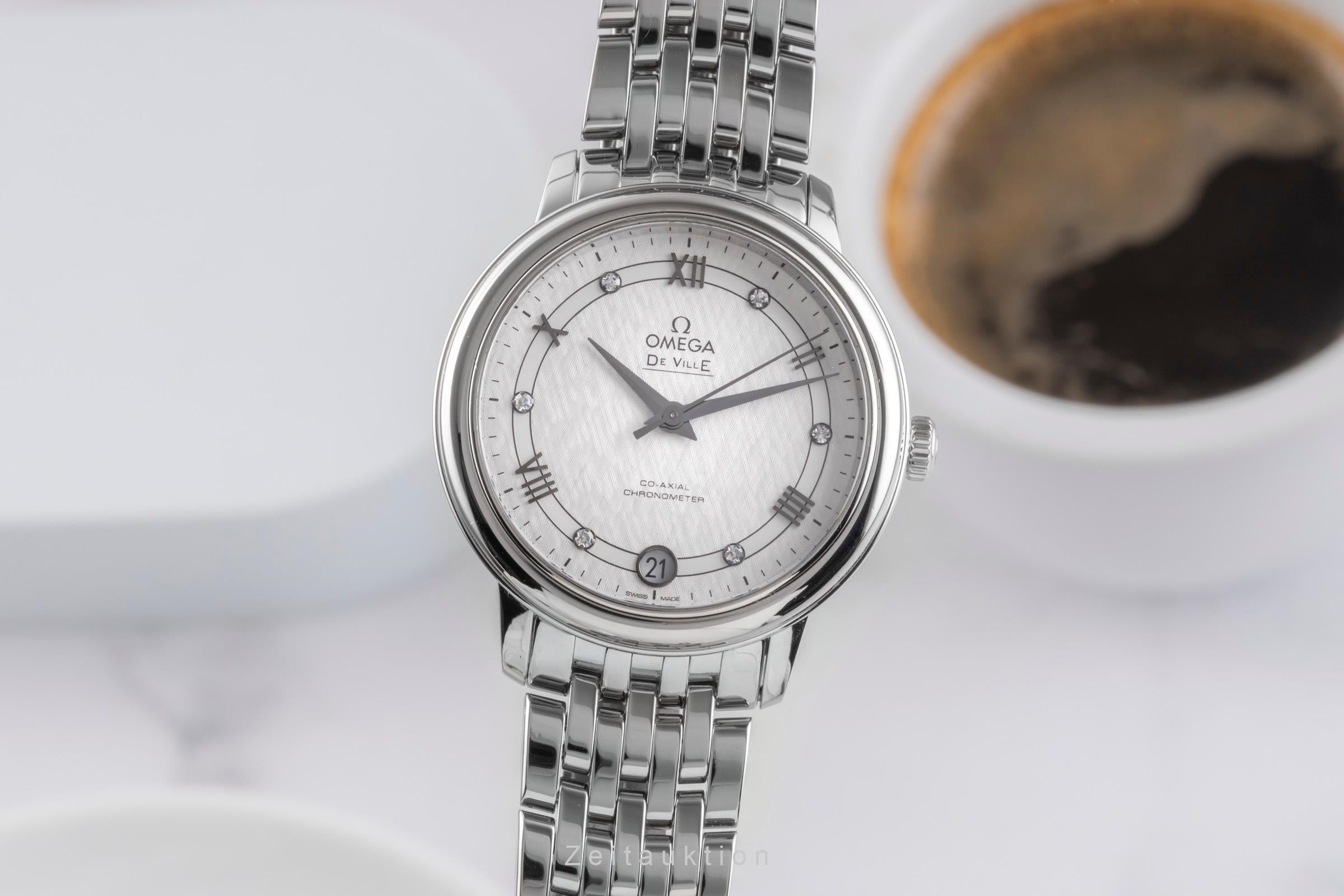 Omega De Ville acier automatique montre pour femmes 424.10.33.20.52.002  [2504891]