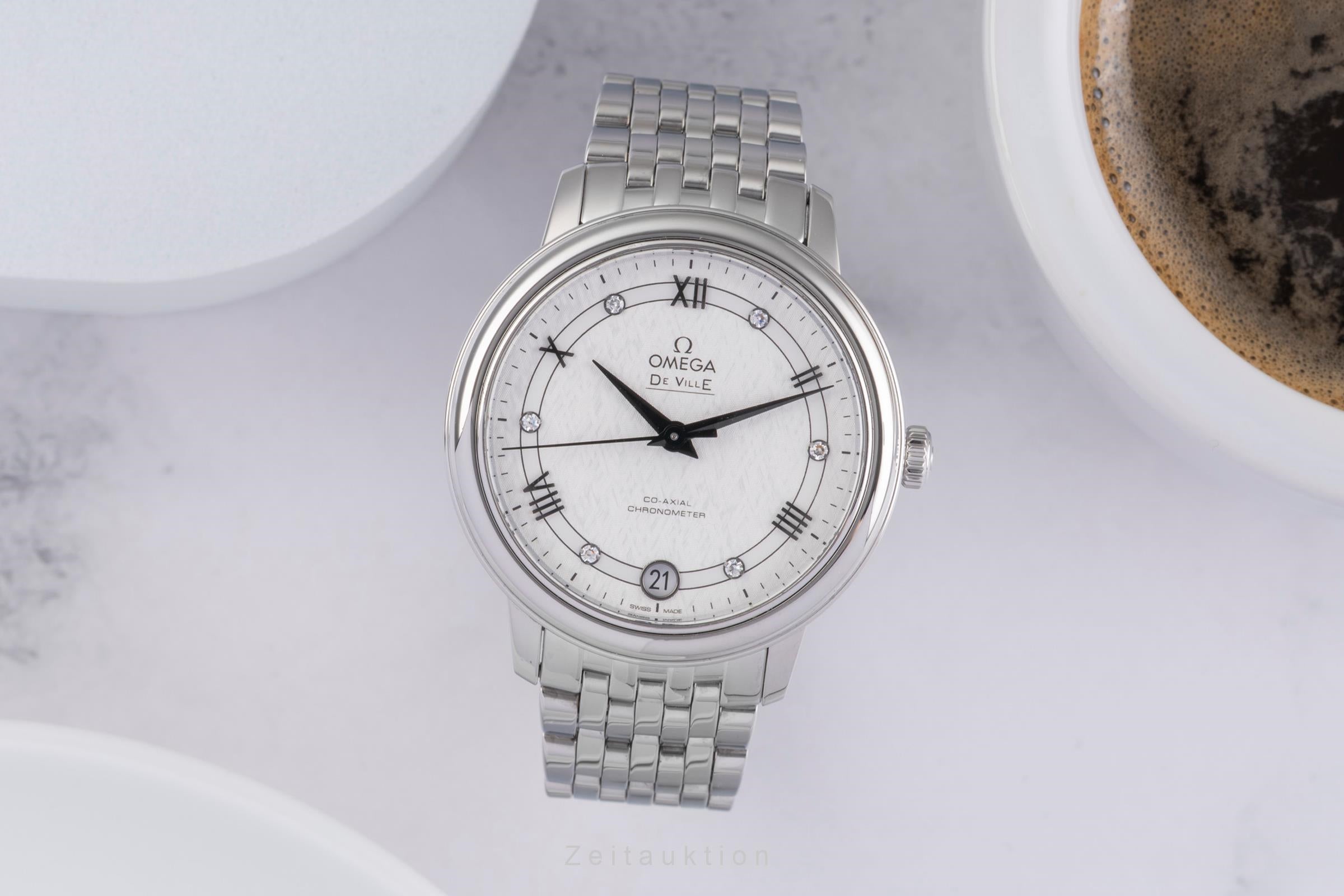 Omega De Ville acier automatique montre pour femmes 424.10.33.20.52.002  [2504891]