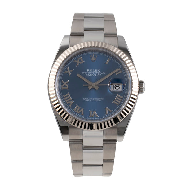 Rolex Datejust Stahl / Weissgold Automatik Blue Roman Dial Herren Ref. 126334  [2504896]