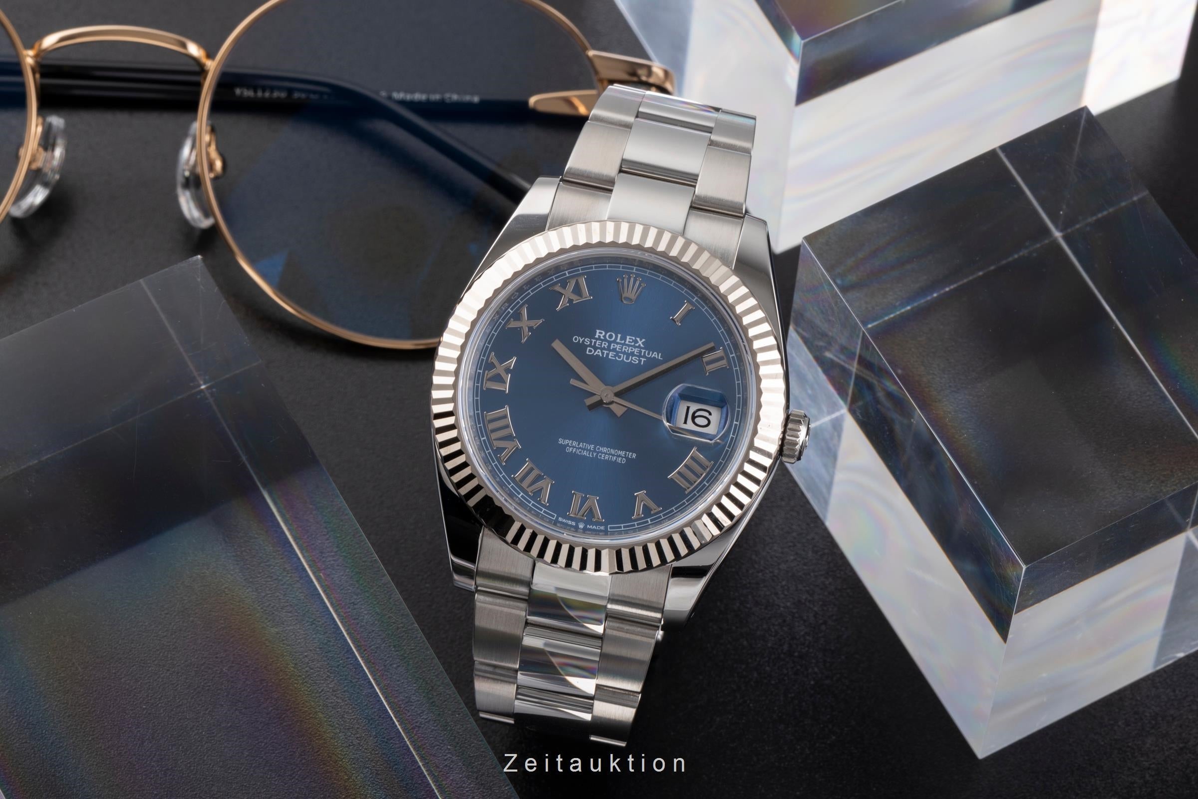 Rolex Datejust Stahl / Weissgold Automatik Blue Roman Dial Herren Ref. 126334  [2504896]