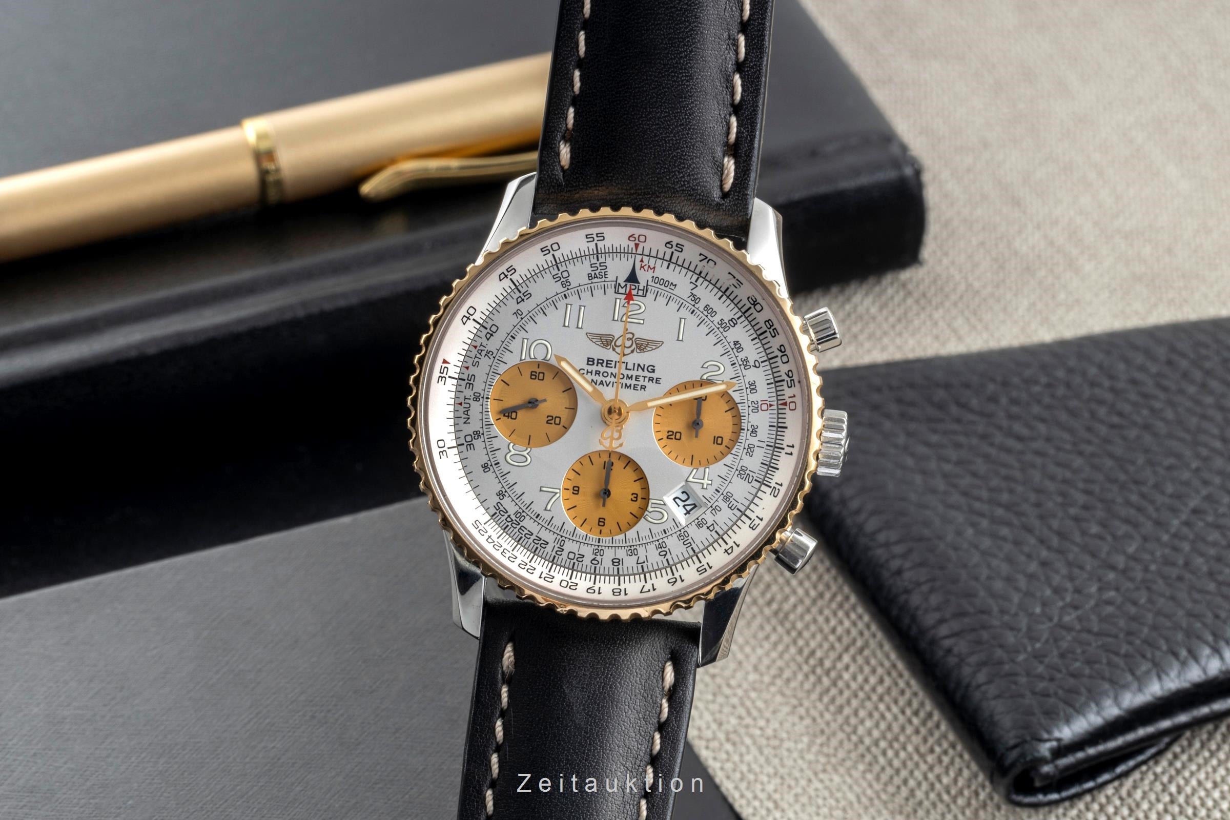 Breitling Navitimer chronograph steel / gold automatic men's watch D23322  [2504902]